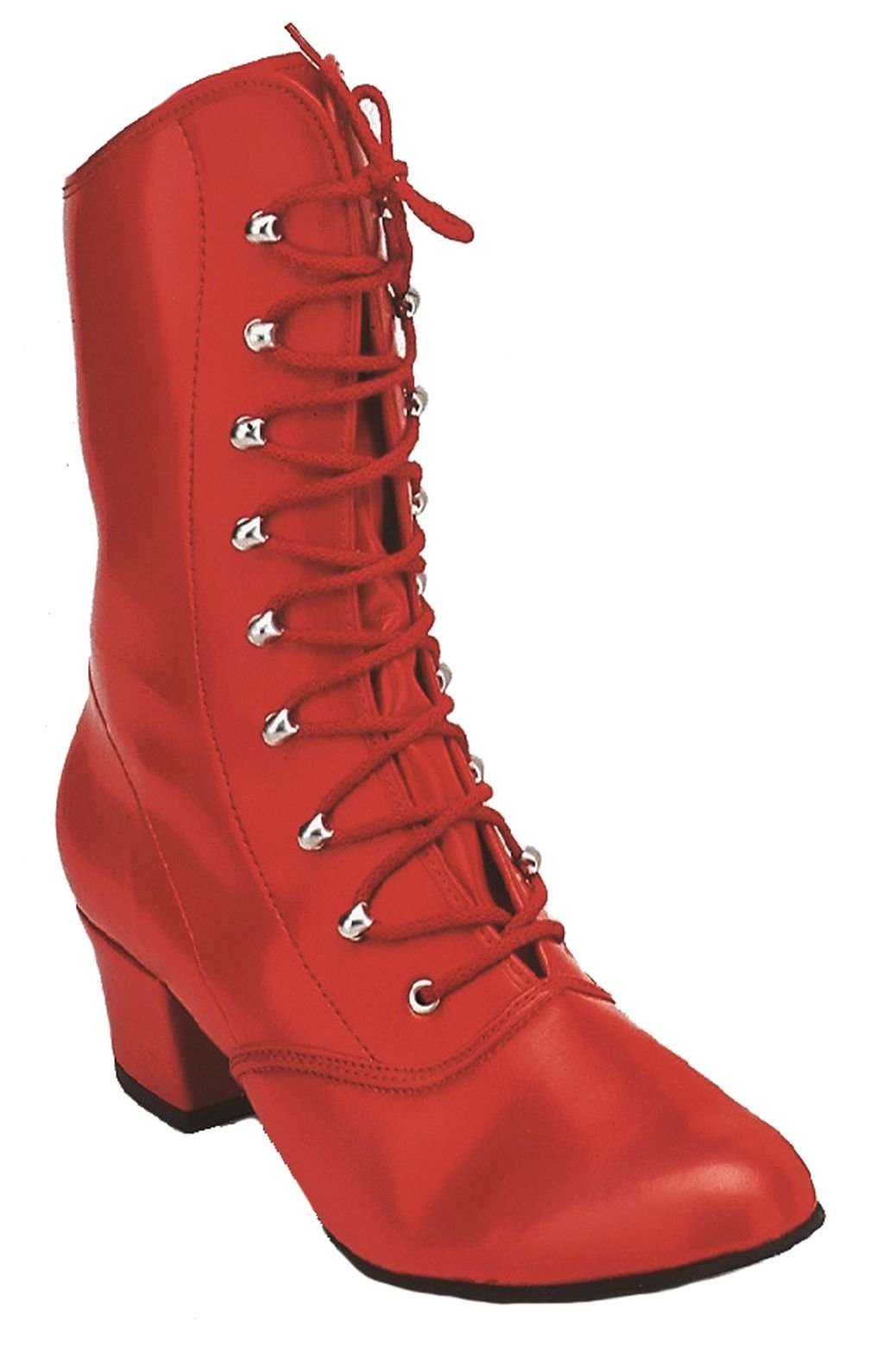 Kochmann Damen Karnevalstiefel Cancan Tanzstiefel Leder geschnürt Weiss oder rot 36-43