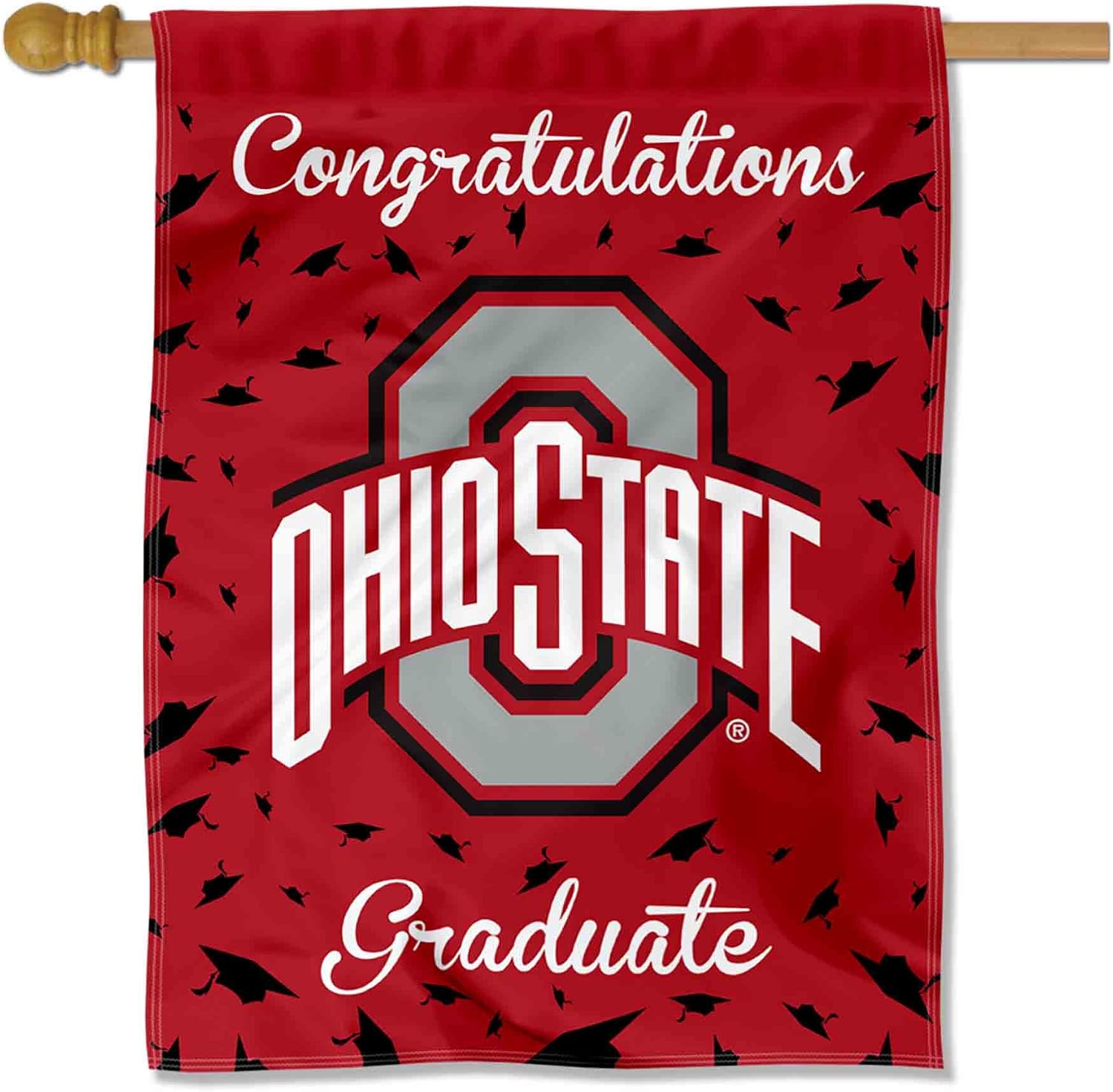 Ohio State Buckeyes Graduation Gift Banner Flag