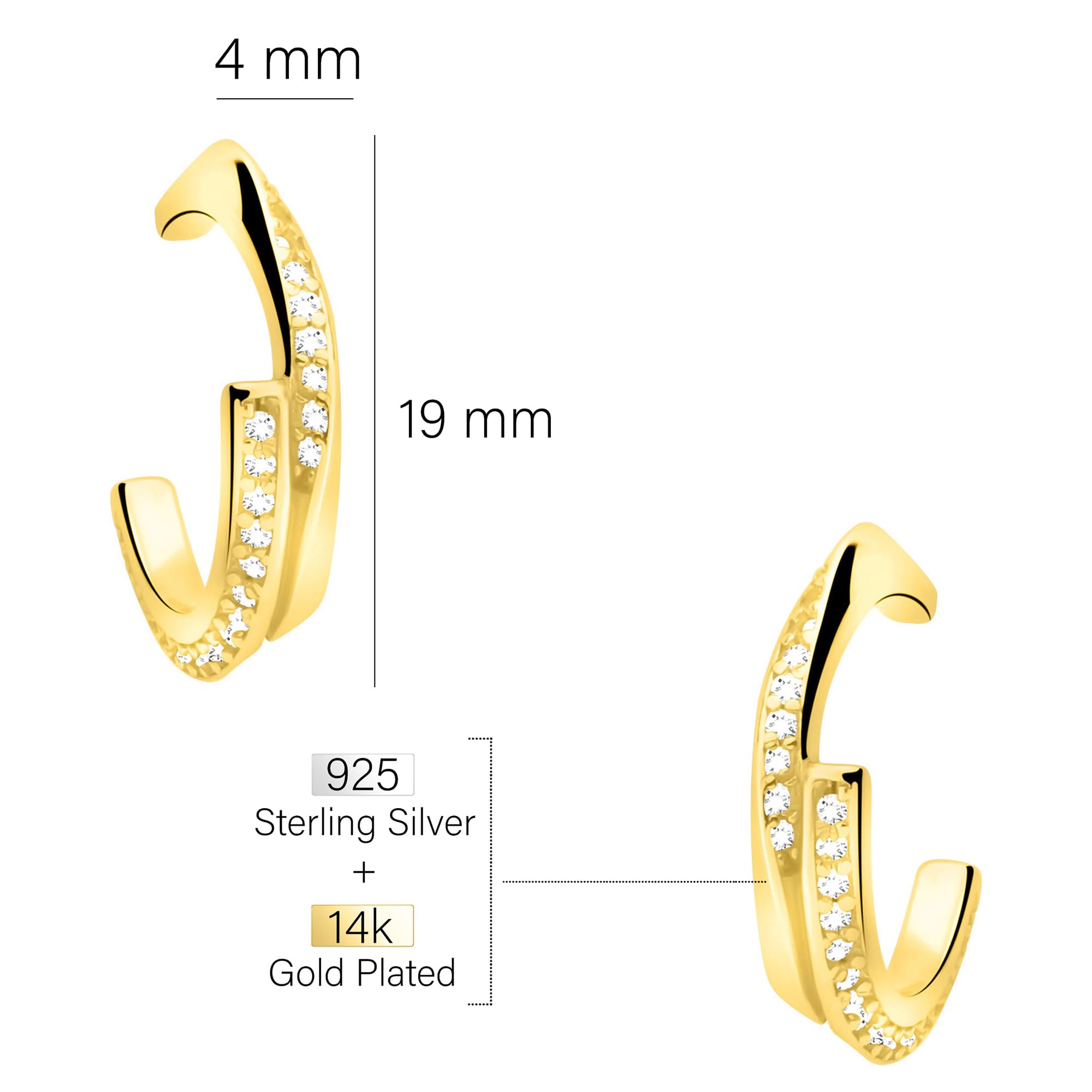SOFIA MILANI - Damen Ohrringe 925 Silber - mit Zirkonia Steinen - Zirkonia Ohrstecker