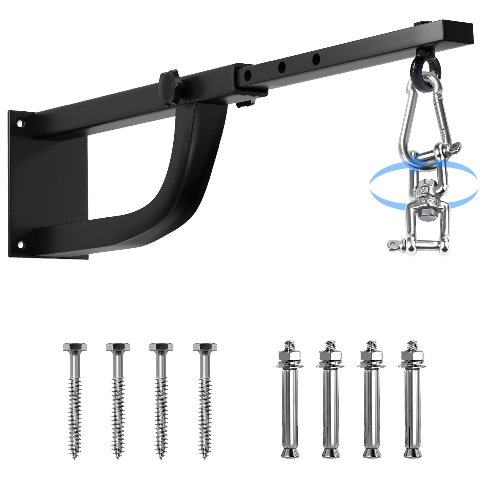 Soporte para Saco de Boxeo de Pared, Colgador Pesado 220 Libras, Rotación Silenciosa para Gimnasio