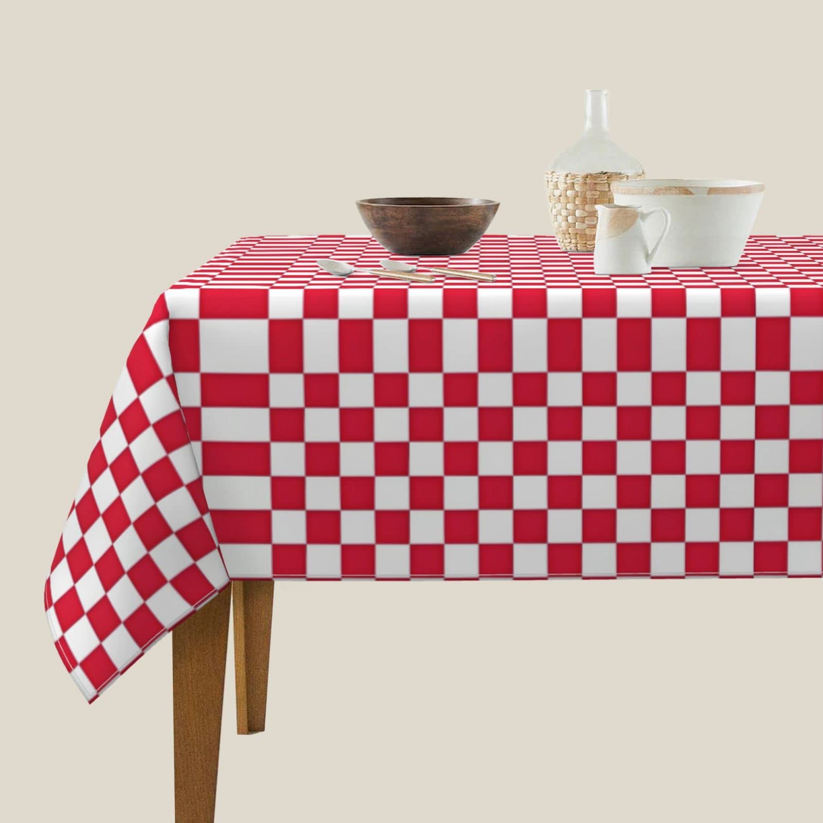 Coole Krebs-Party-Tischdecke, 30m Lang & Wasserdicht – Inkl. Praktischer Schneidebox! Rot-Weiß Design