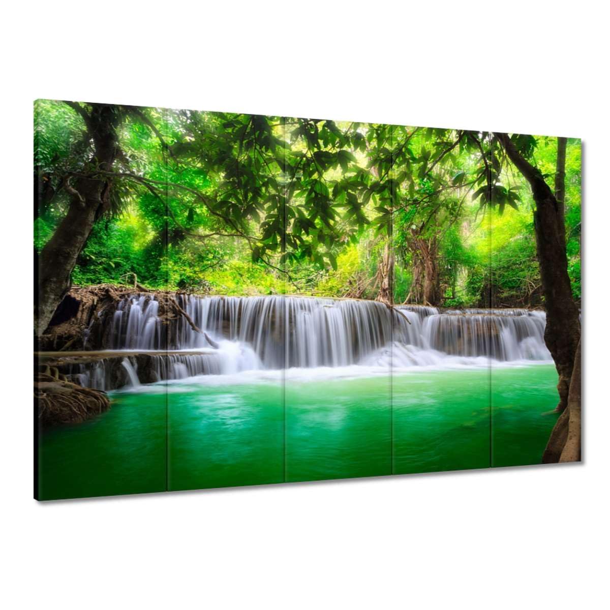 Tableau sur toile cascade Thaïlande 100 x 70 cm - Décoration murale grand format salon