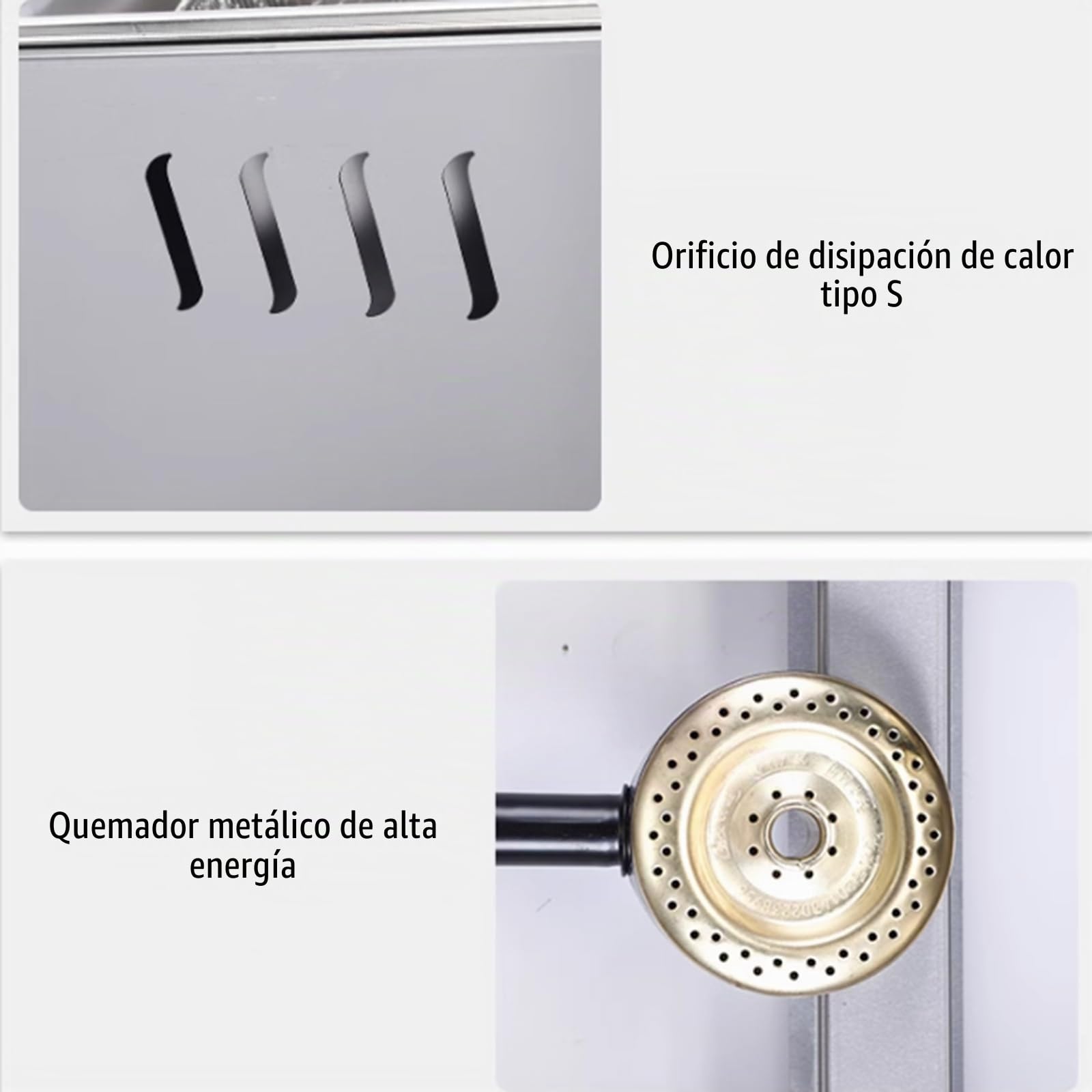 LXURY Freidora para exteriores, a gas, 55 x 39 x 28,5 cm, acero inoxidable, capacidad de aceite de 3 litros