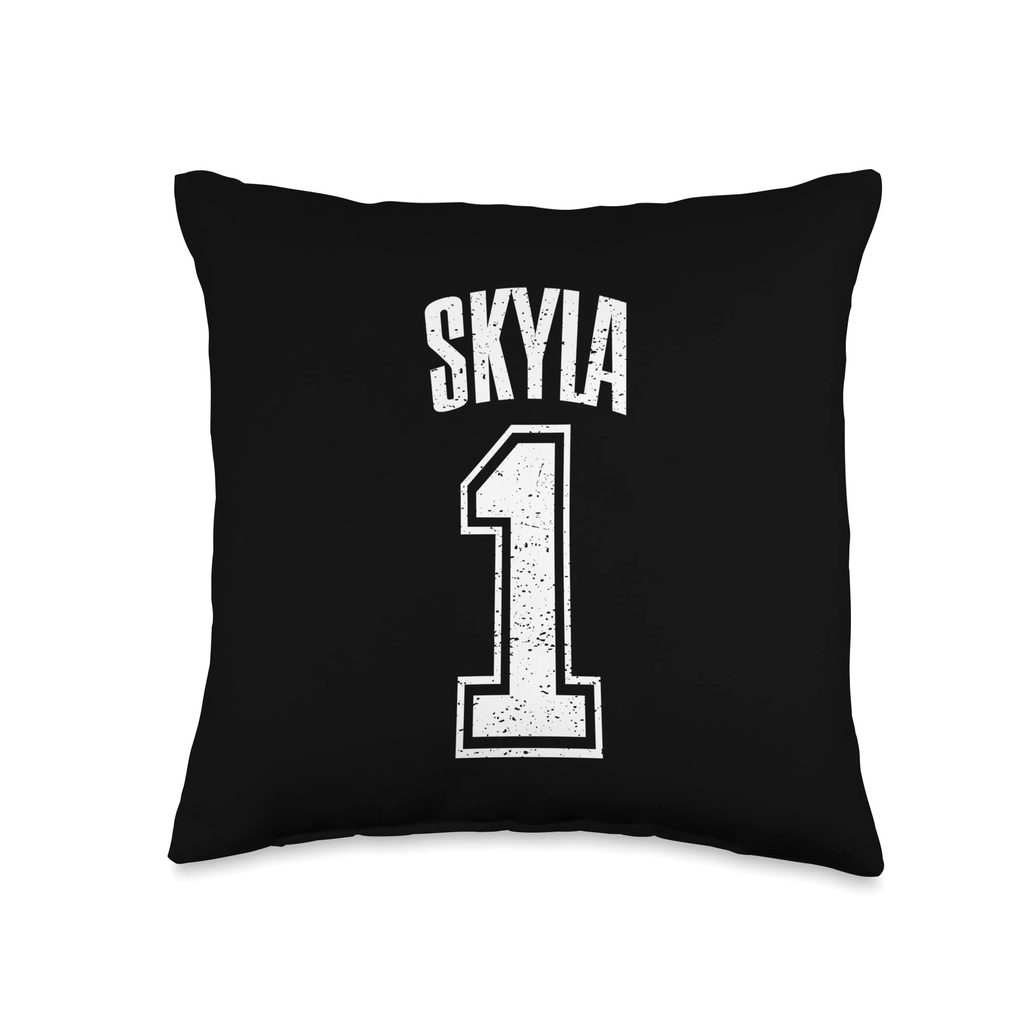 Skyla Supporter Number 1 Biggest Fan Throw Pillow, 16x16, Multicolor