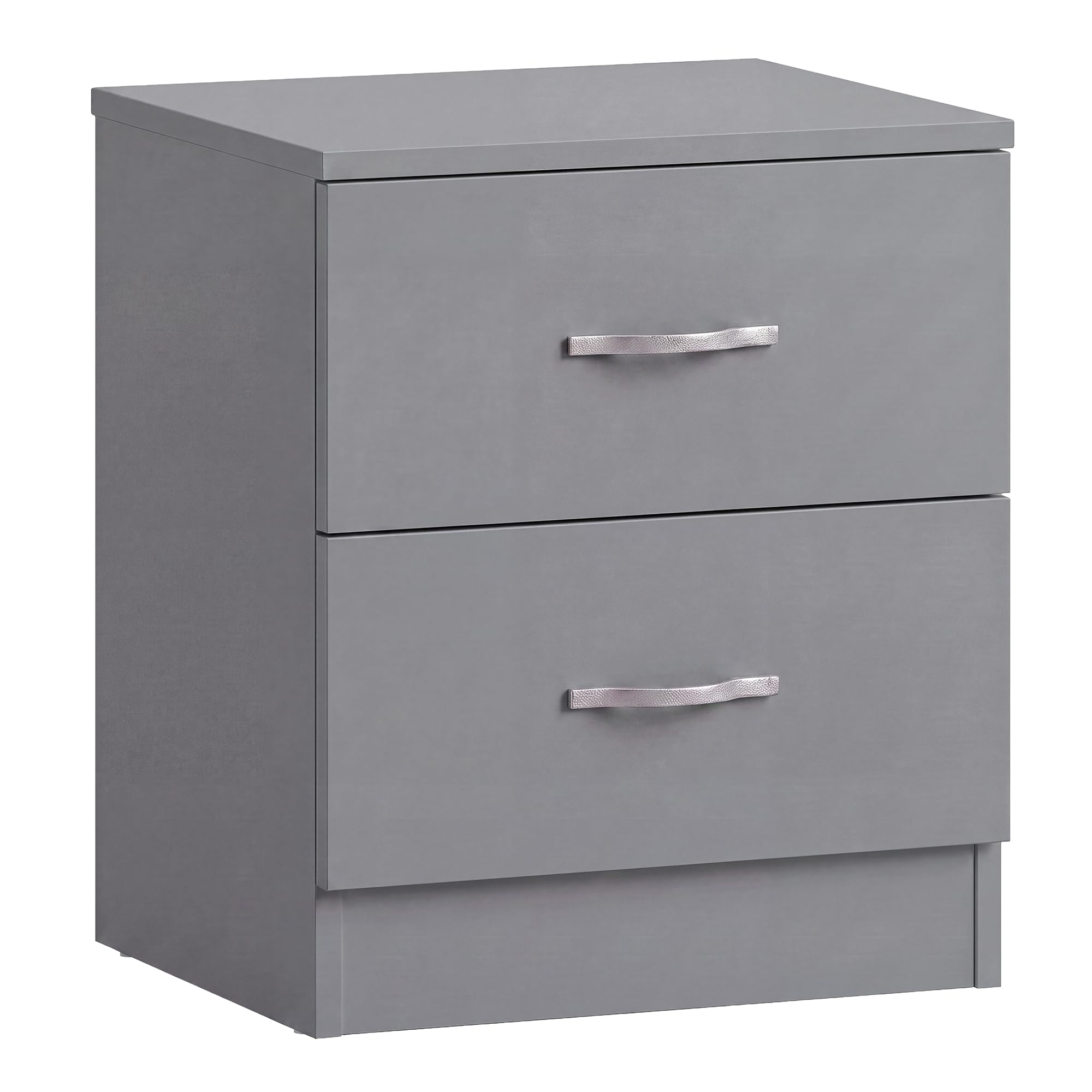 Vida Designs Nachttischkommode, Grau, H 47 x W 40 x D 36 cm Aprox
