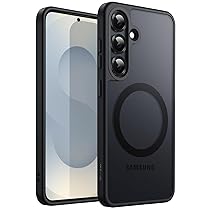 JETech Cover Magnetica per Samsung Galaxy S25 5G, Compatibile con MagSafe, Traslucida Opaco Retro Antiurto Cellulare Custodia (Nero)