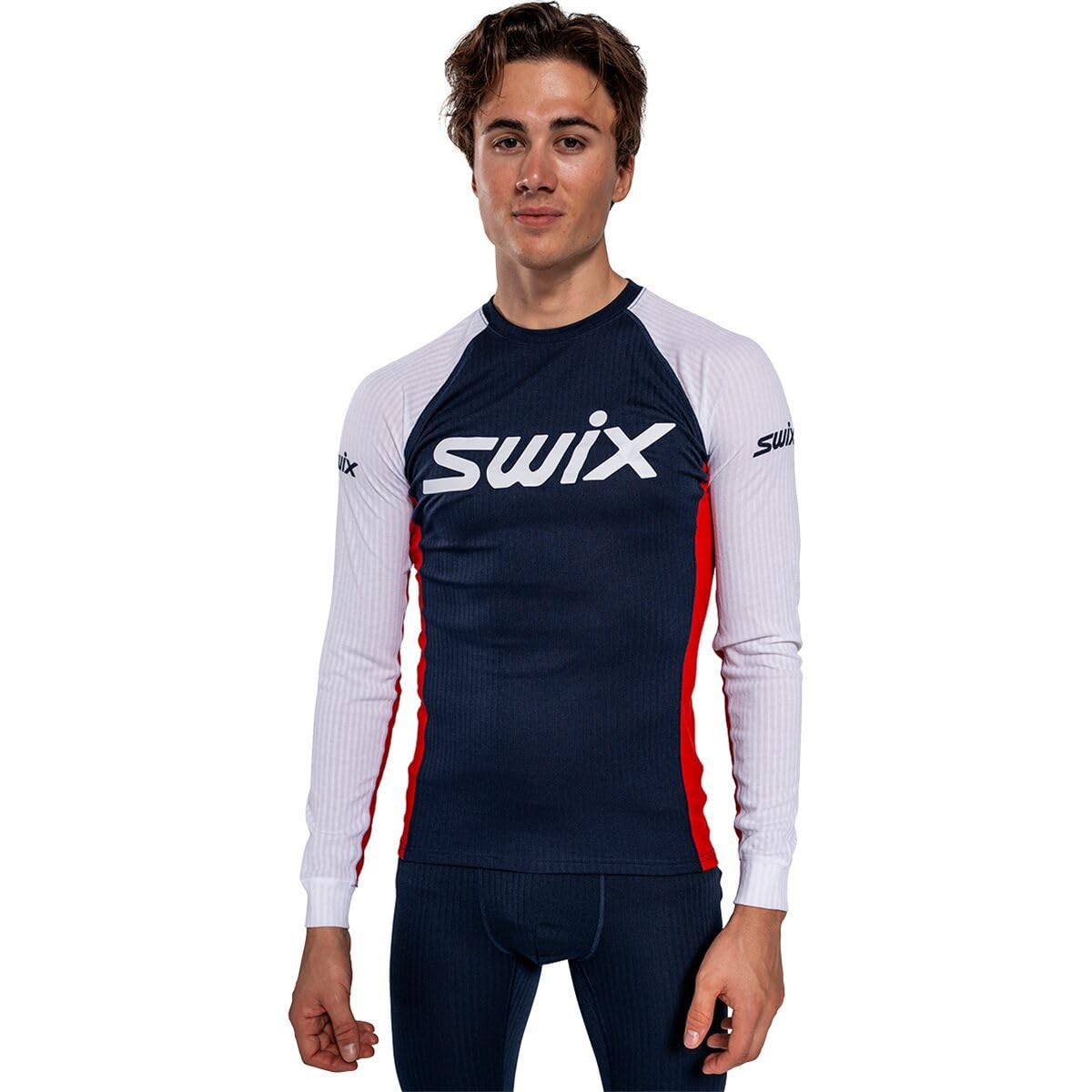 Swix Męska koszulka Racex Classic Lekka, szybkoschnąca, rozciągliwa dopasowana koszulka z długim rękawem