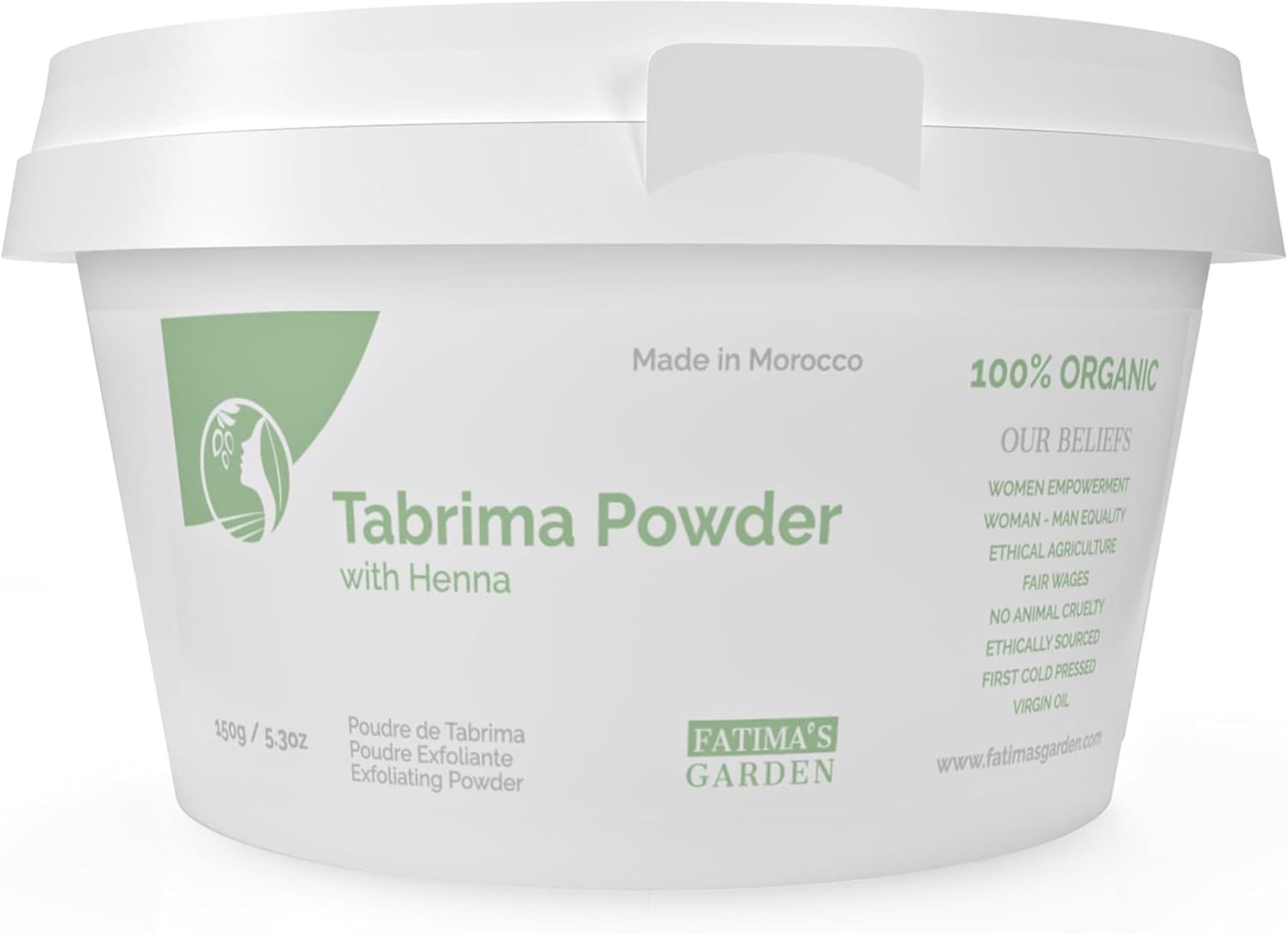 Fatima's Garden Exfoliant Hammam Marocain - Poudre Tabrima/Seqla Authentique pour Peau Douce et Éclatante - 150g