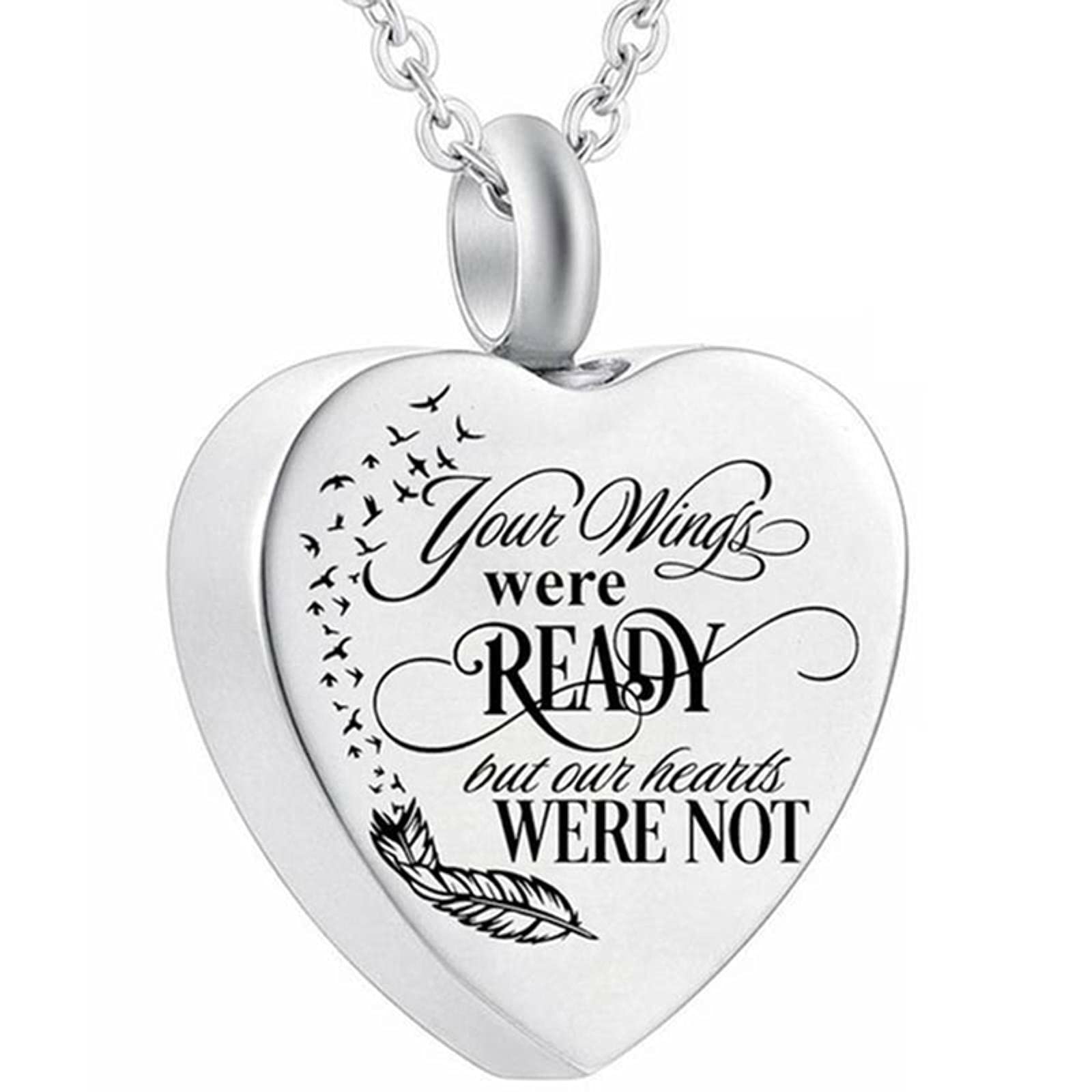 Hcma Green Heart Cremation Urn Necklace For Ashes Urn Jewelry Memorial Pendant With Fill Kit And Gift
