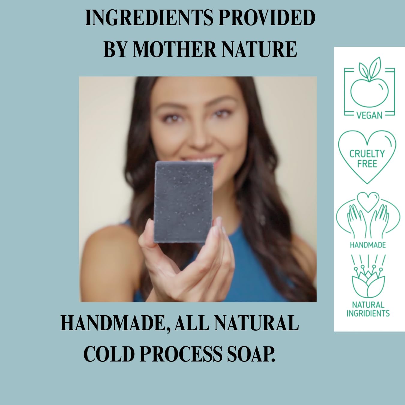 Aspen Kay Naturals Handmade Dead Sea Mud Soap Bar, Activated Charcoal & Pure Essential Oils, 4.5 oz Bar