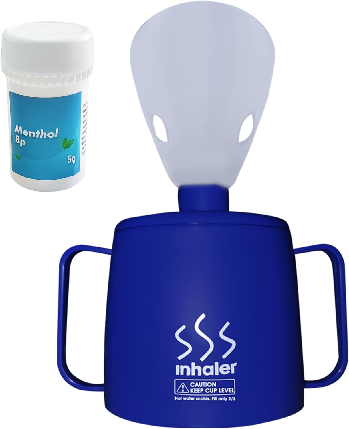 Medisure Steam Inhaler Cup with Menthol Crystals (5g), Steam Inhaler for Colds, Coughs, Flu and