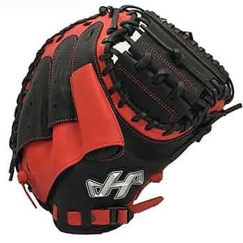 ハタケヤマ 軟式用キャッチャーミット レッド×ブラック グラブ袋・オイル付き Amazon | 限定少年軟式用グラブ 捕手用 ブラック×レッド 右投げ