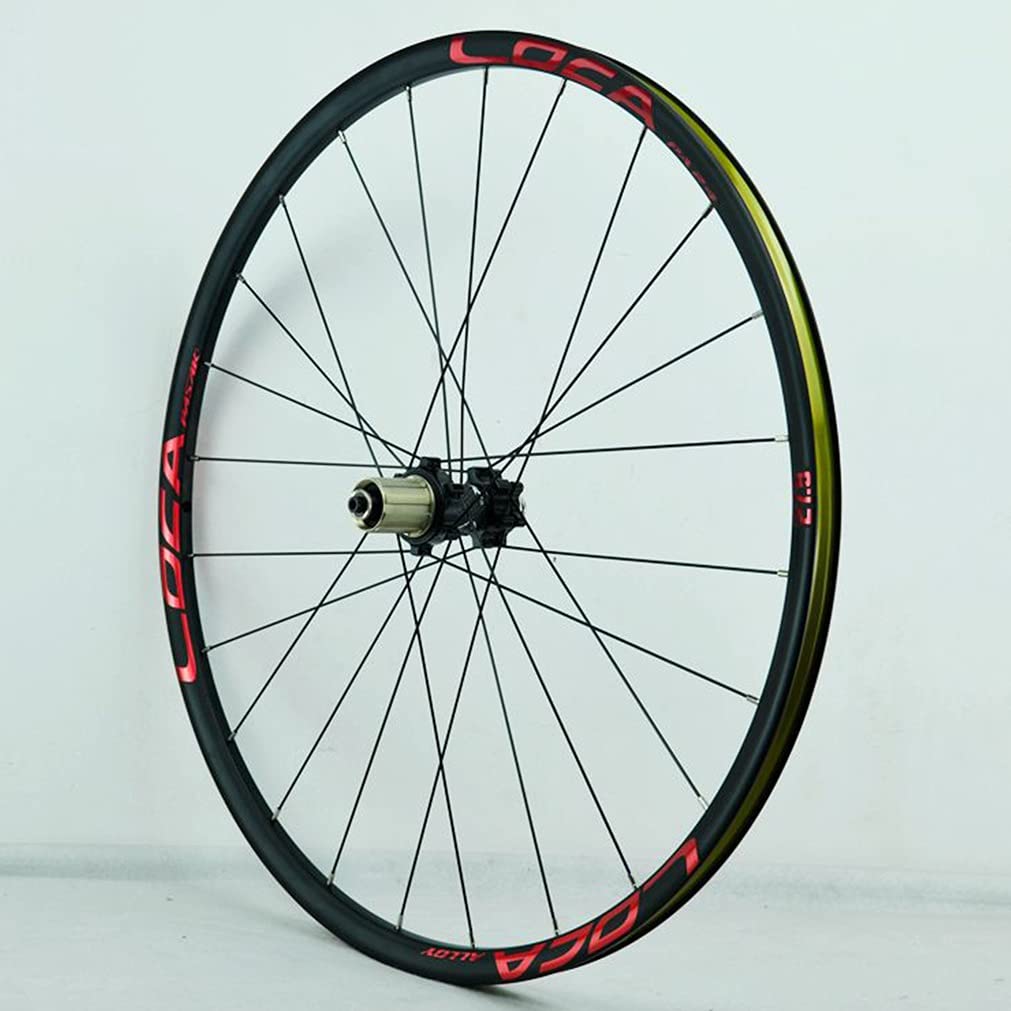 Generic Set di Ruote da Bicicletta 26/27.5/29 Pollici Ruote da Mountain Bike Cerchio Leggero in Lega di Alluminio 24H Mozzo Freno a Disco Set di Ruote MTB a sgancio rapido Fit