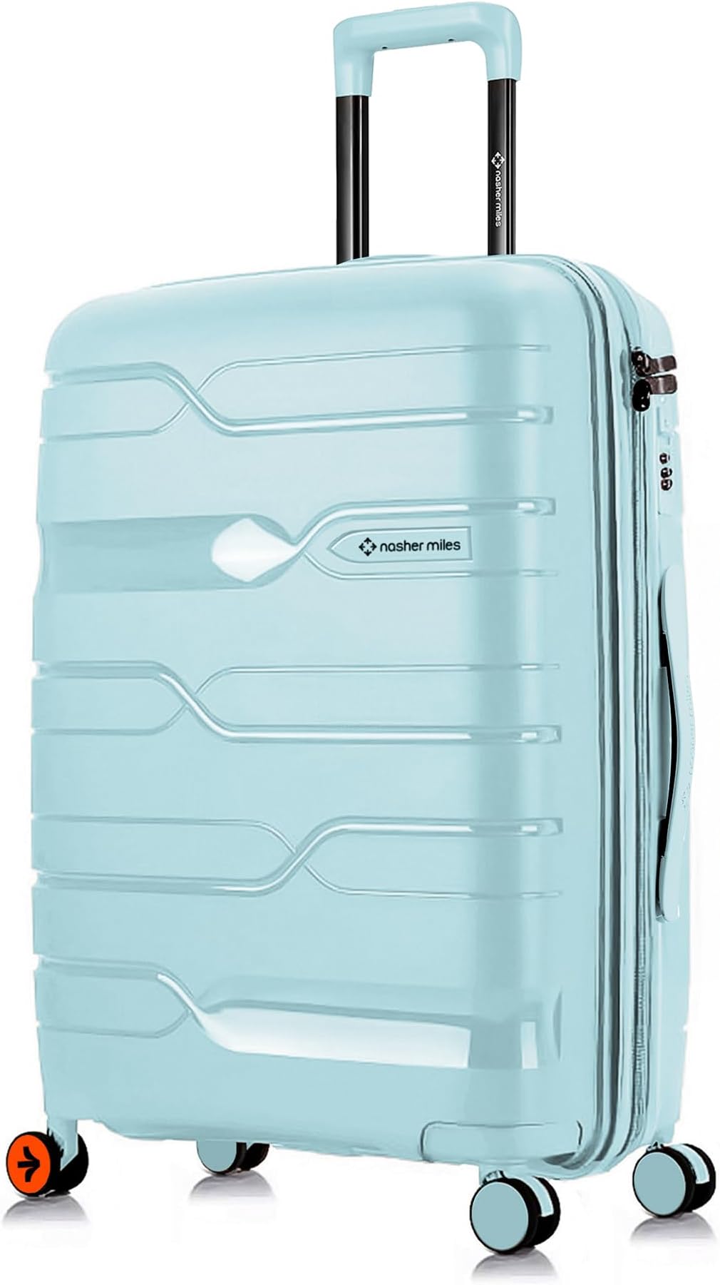 Paris Hard-Sided Polypropylene Double Spinner Check-in Luggage 28 inch | 75cm | 8 Wheels Large Trolley Bag for Travel | Suitcase (Pastel Green)