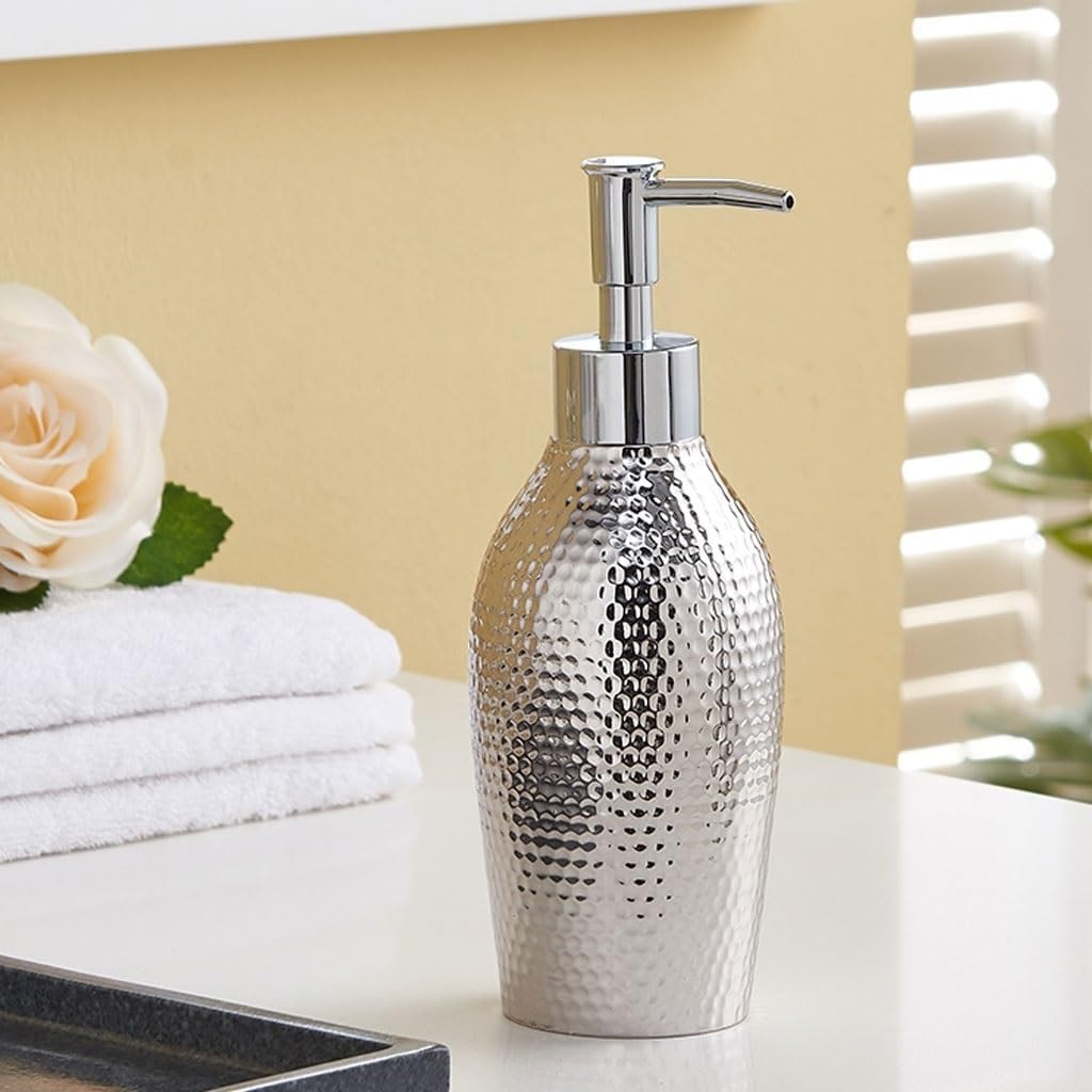 樹脂製レインドロップ 6点バスルームアクセサリーセット 歯ブラシホルダー ソープディスペンサー タンブラーカップ バスセット(Gol