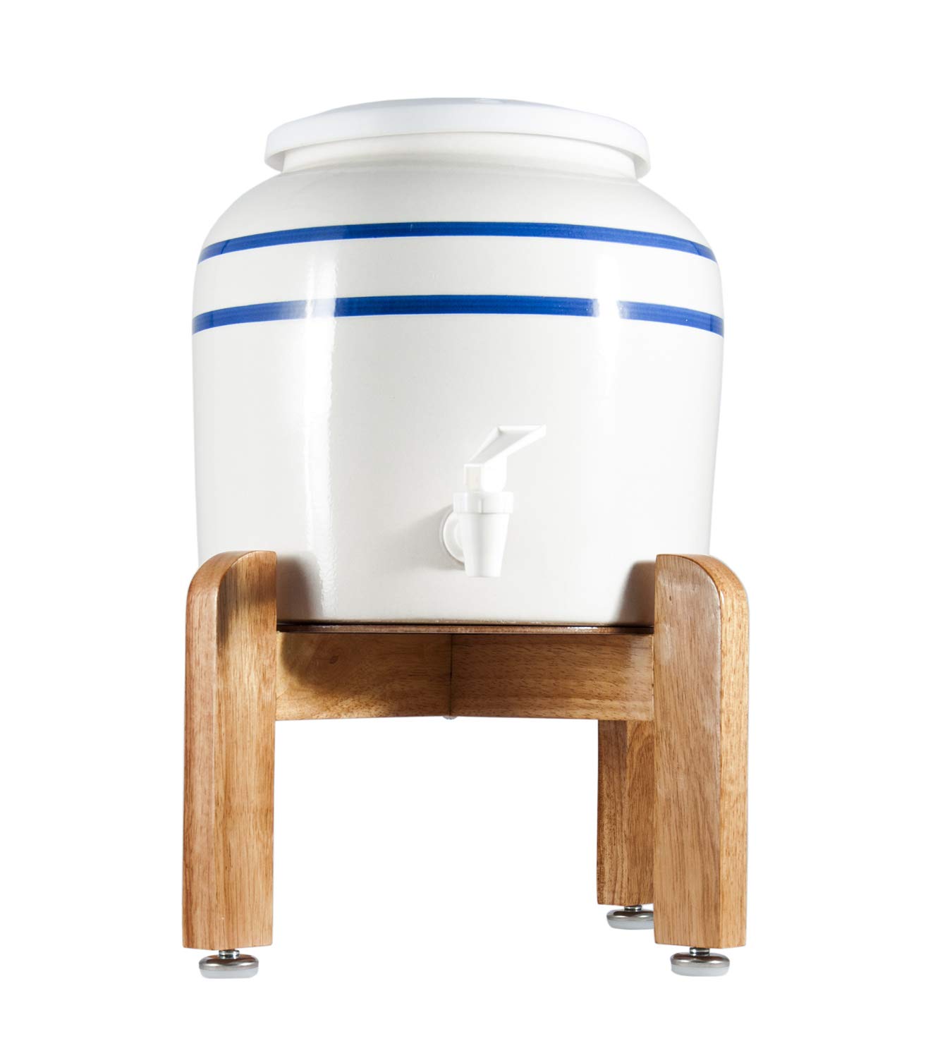 Hods Dispensador de cerámica + Stand de Madera sobre Mesa
