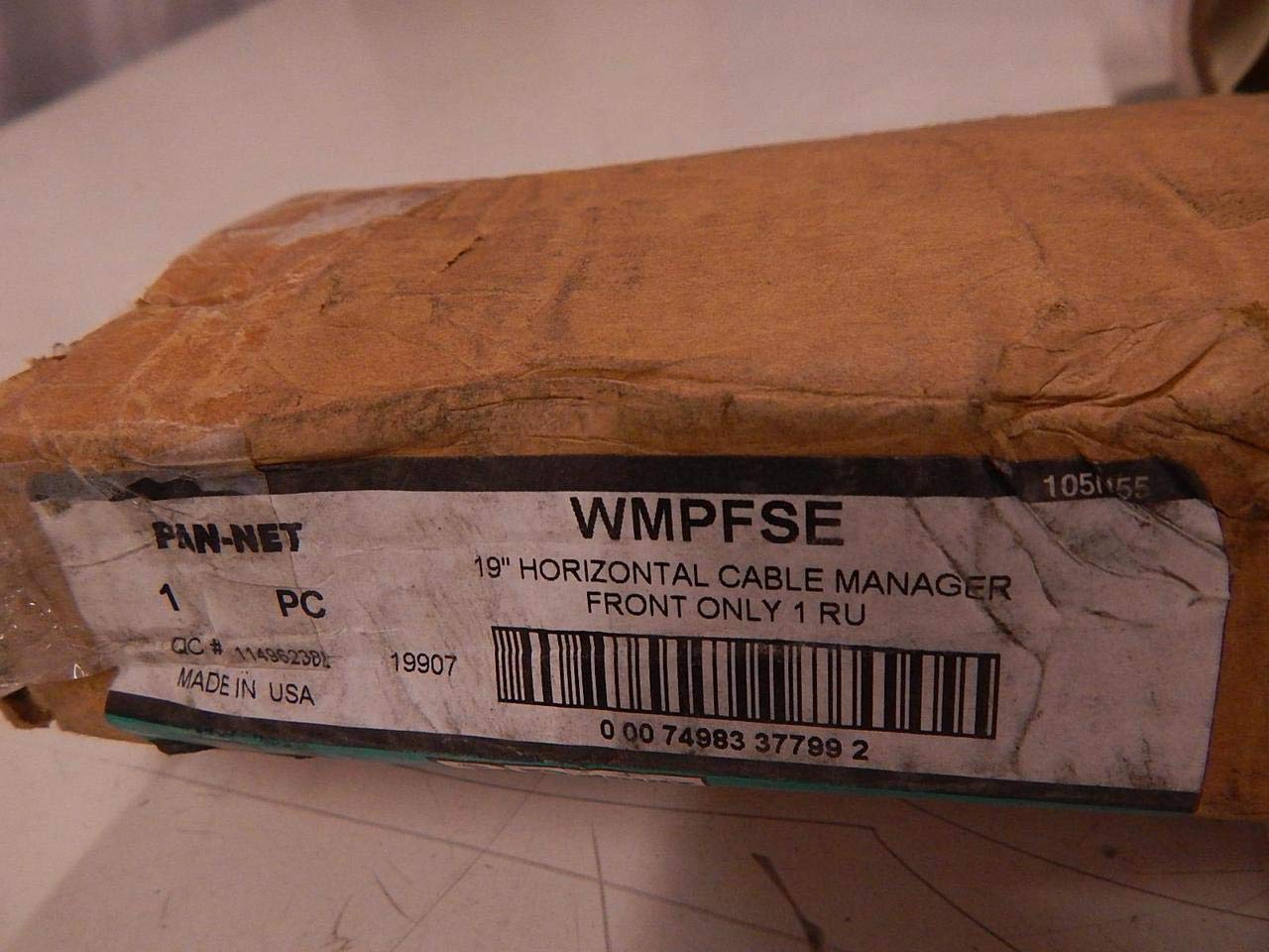 Panduit WMPFSE Horizontal Cable Manager, Black, 1 RU, Black