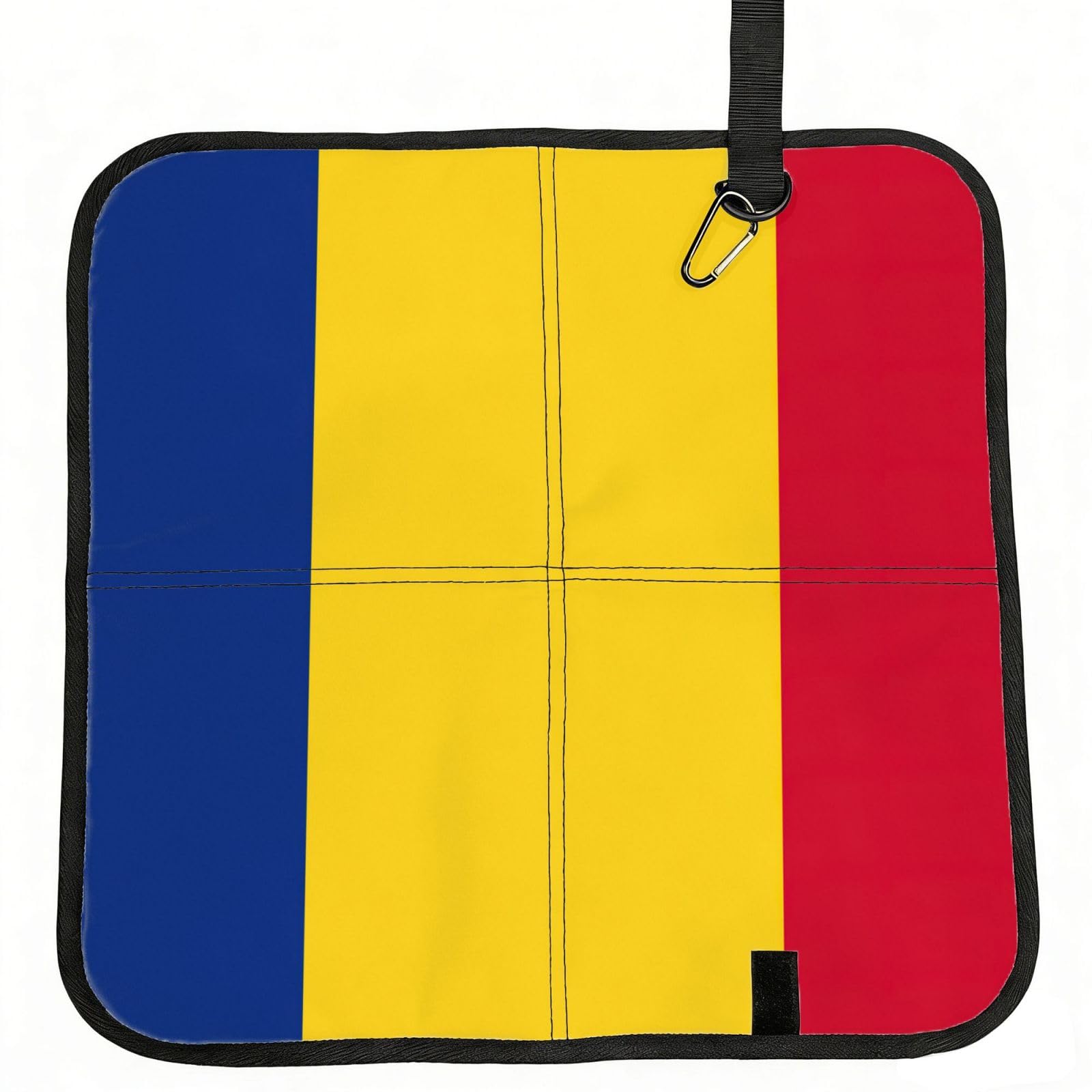 PPHGUT Flag Of Romania Print Foldable Seat Cushion Waterproof Portable Chair Pad Travel Outdoor Picnic Camping
