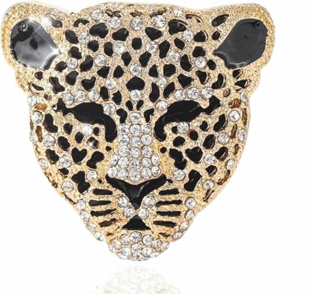 bling queen Vintage Leopard Design Head Brooch Corsage Ladies Suit Dress Coat Pin-picture-0