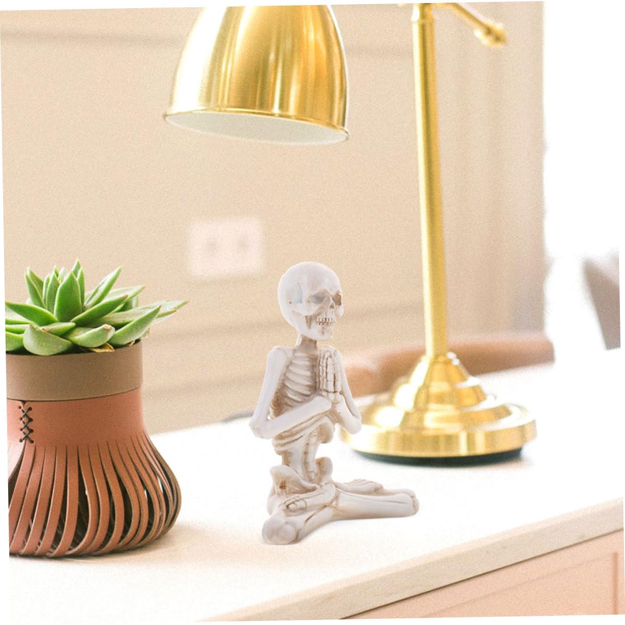 2pezzi Figurine Scheletro Yoga Halloween Decorazioni Meditazione Arredamento Per e Idea Per Yoga e Halloween