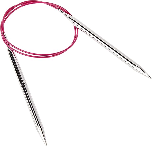 KnitPro KP11343 80 cm x 7 mm Nova Fixed Circular Needles, Silver