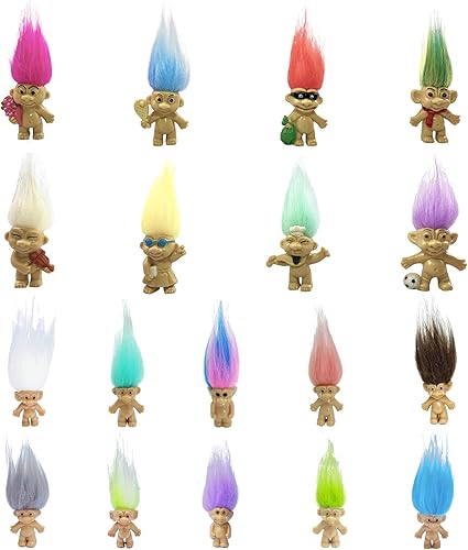 Lucky Mini Troll Dolls PVC Vintage Trolls Lucky Doll Mini Figuras de acción cromáticas adorables y lindos chicos colección escolar manualidades