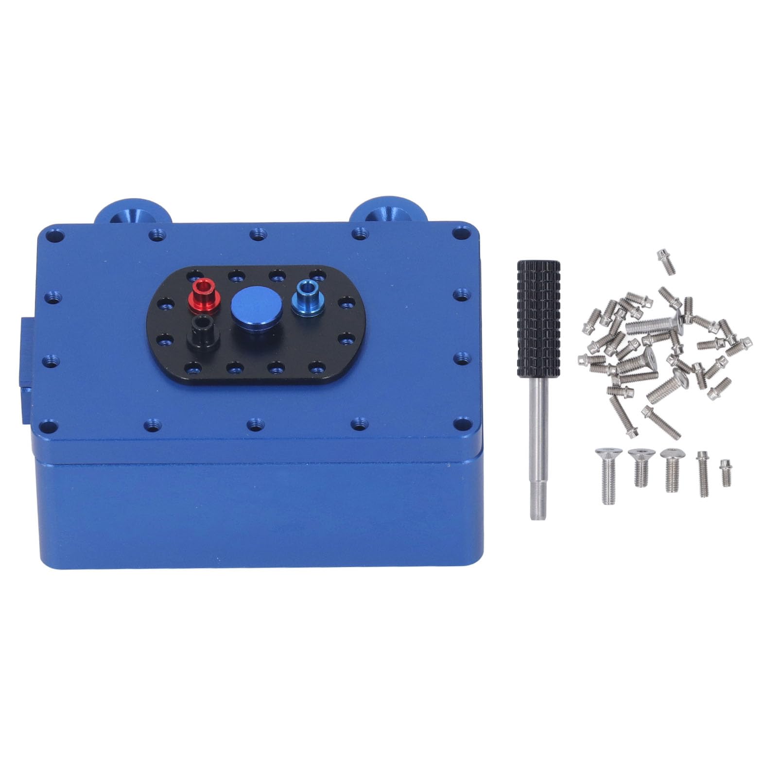 SUNGOOYUE Caja Receptora de Pila de Combustible RC 1:10 de Aleación de Aluminio Duradera para RC4WD TF2 SCX10 Pro VS4-10 1/8 1/10 Crawler, Impermeable, Fácil Instalación (Blue)