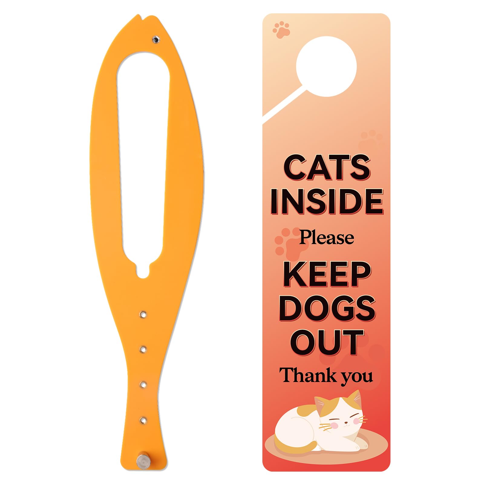 TGIOW Cat Door Latch, Cat Door Stopper Keep Open 2.5-6", 1 Pcs, Yellow