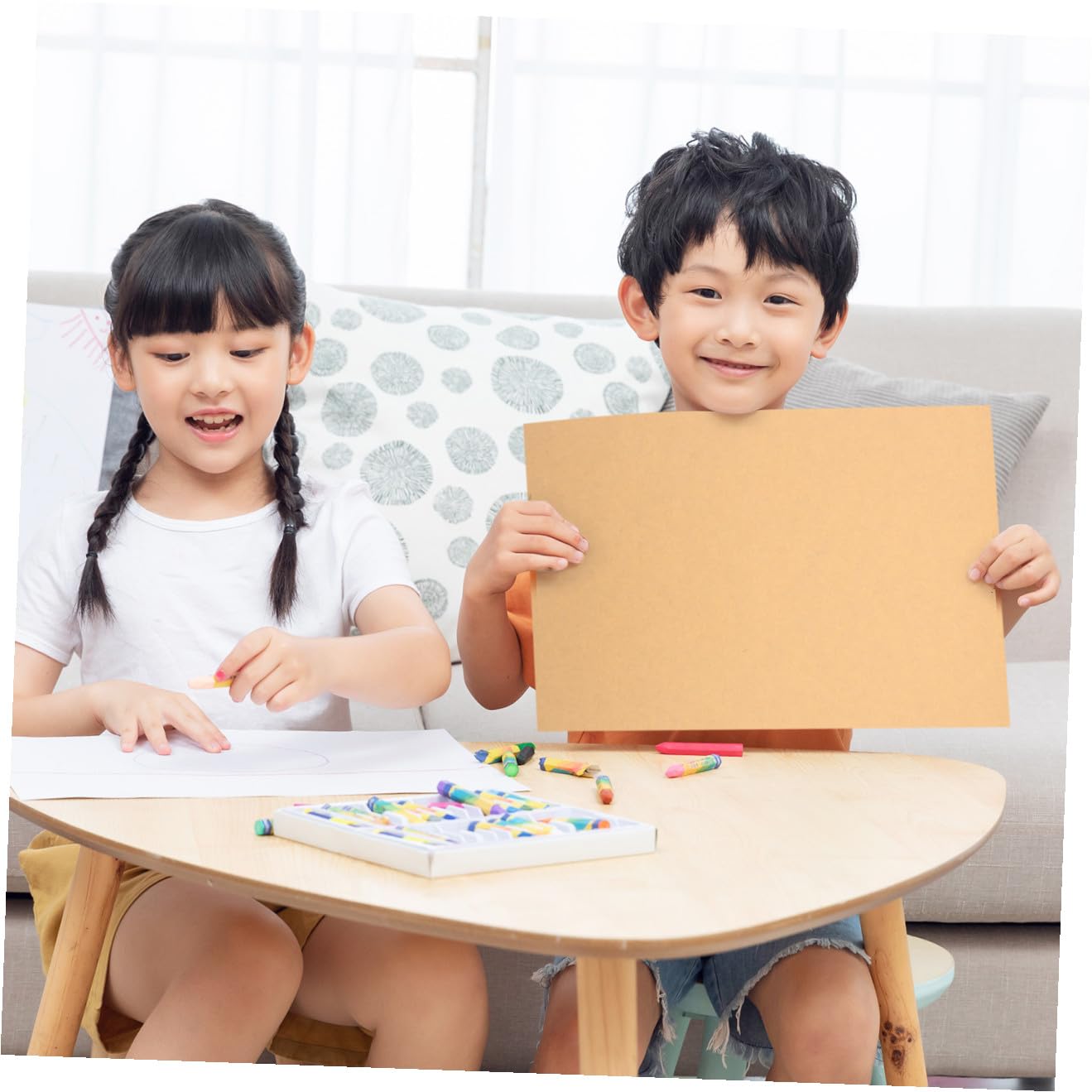 Artibetter 100 Feuilles Papier Kraft Résistant A4 210g pour Dessin Garçon et Filles Pratique Artistique