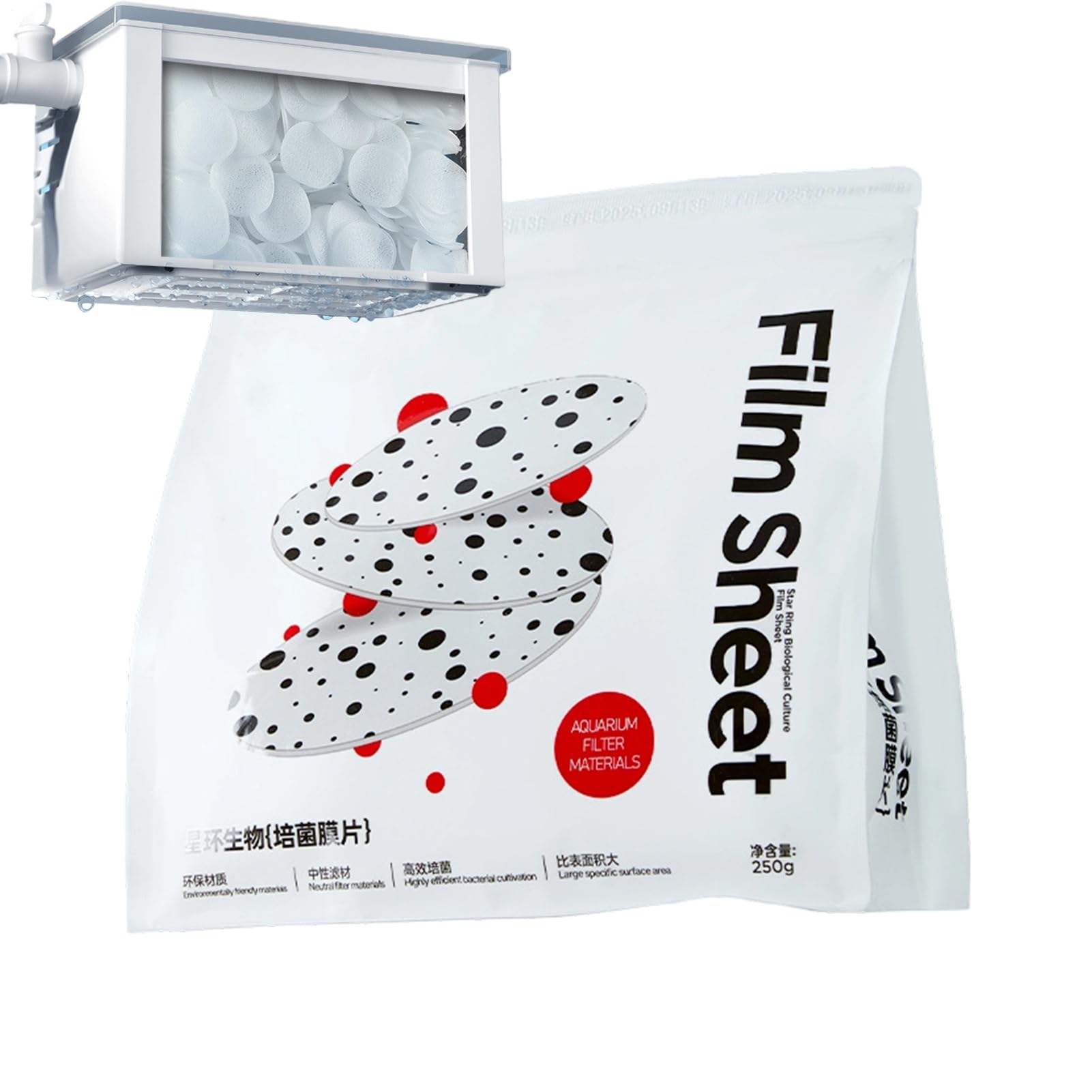 Tampon de filtre pour aquarium biologique purificateur d'eau douce et marine 250 g