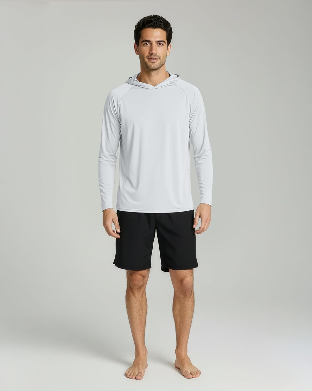 Real Essentials 3 Pack: Men's Long Sleeve Rash Guard Hoodie - SPF UV Sun Protection Workout Fishing Swim Shirts (Big & Tall) - Image 4