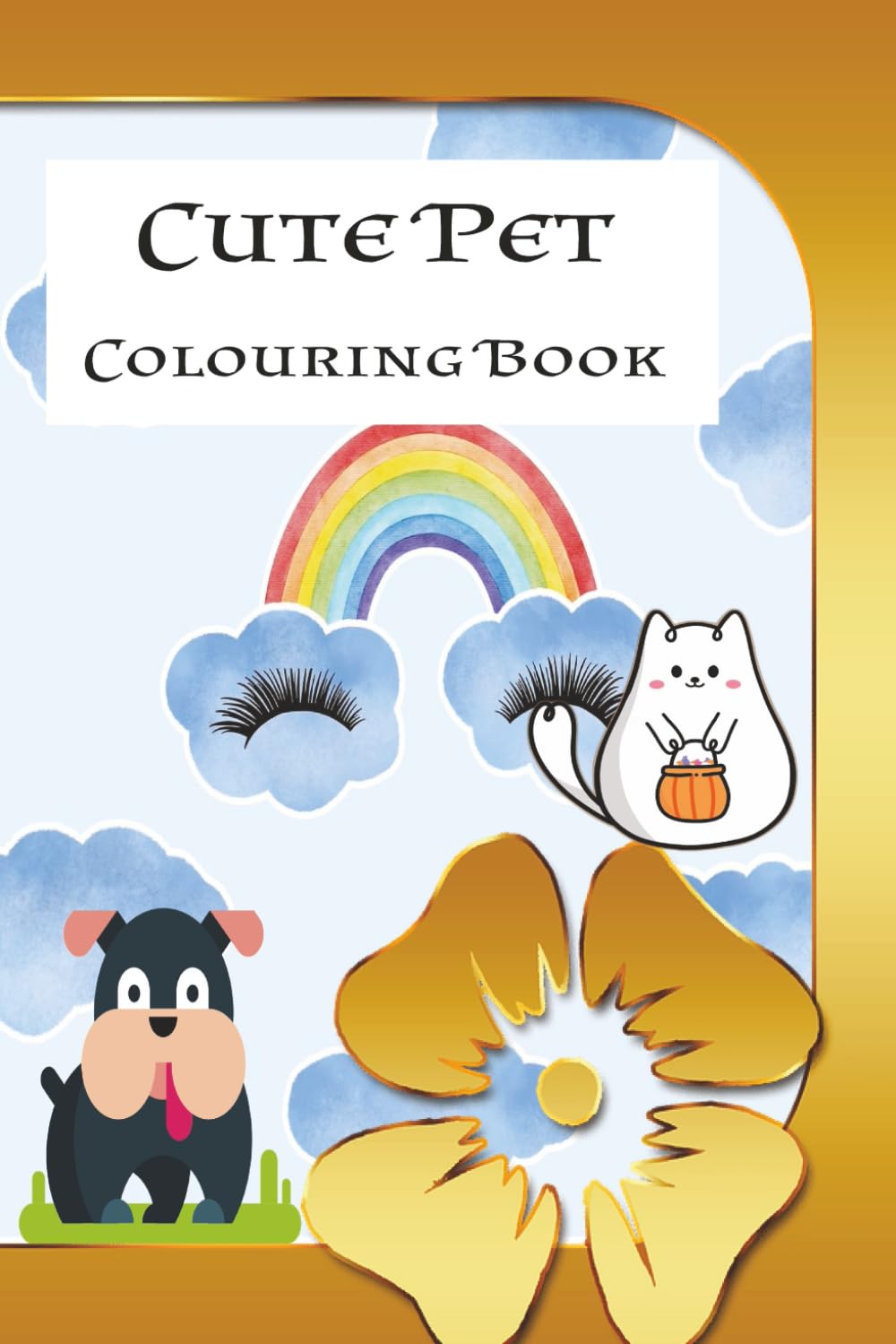 Cute animal colouring book: Adorable animals colouring pages,50 pages,cute pictures for colouring