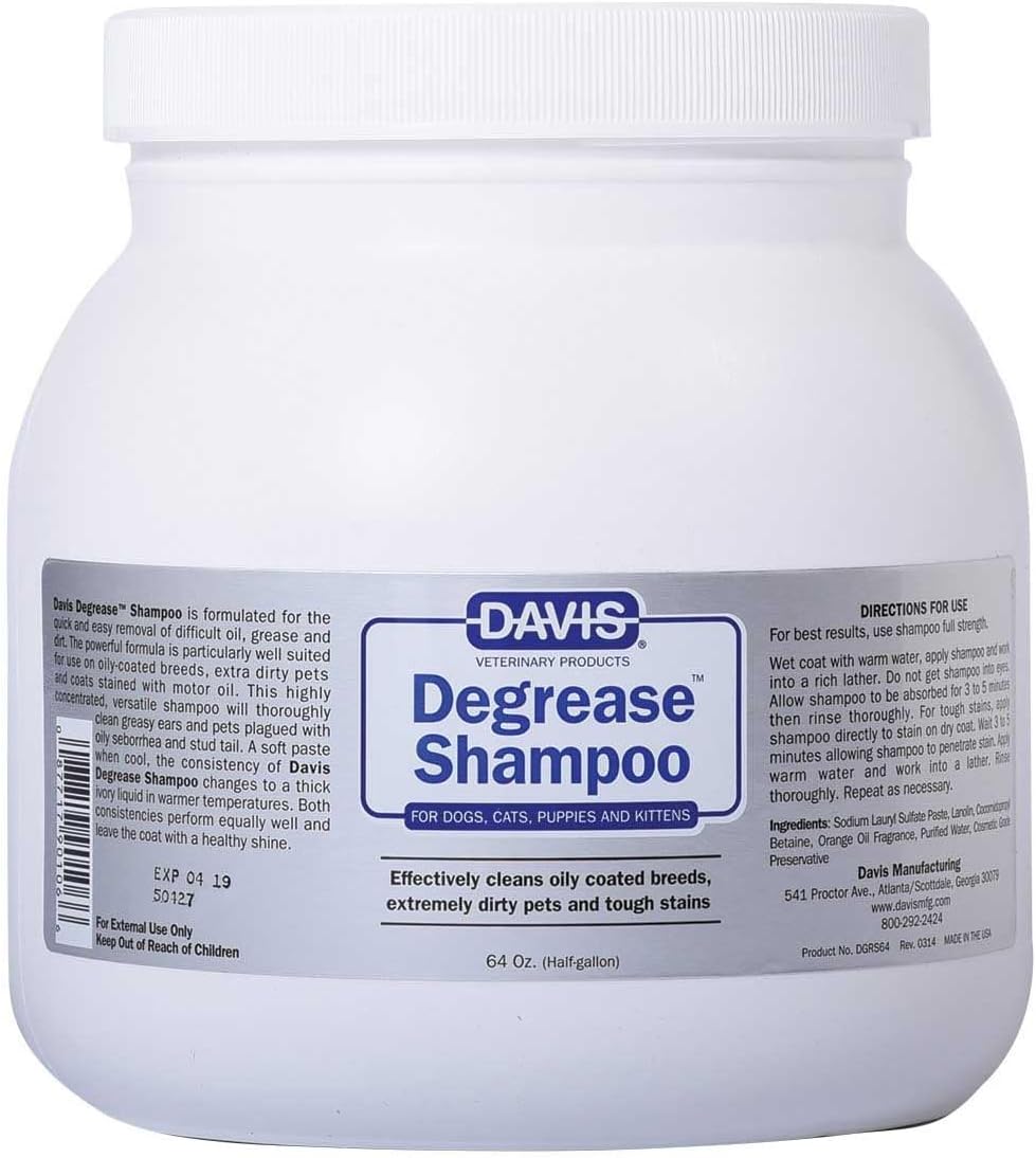 Dog Cat Puppy Kitten DeGreaser Shampoo or Paste Gentle Strong Premium Selections Available (64 oz Degrease Paste)