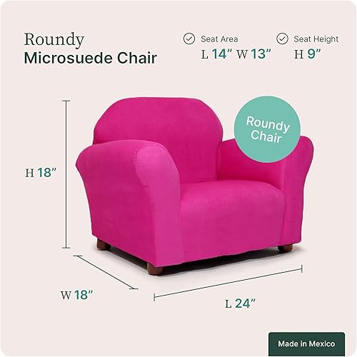 Miniatura 9 de Keet Microsuede Silla para niños, Redonda, Madera, Indigo