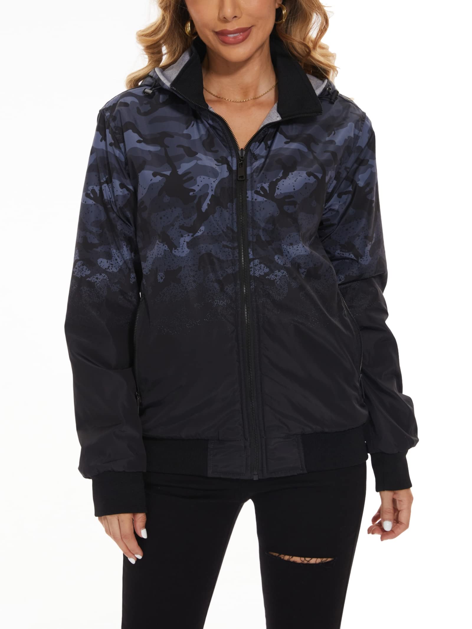 Gojoquanzhou Womens Denim Jacket Long Sleeve Plaid Button Down Shirts Shacket Jacket Boyfriend Distresse Jean