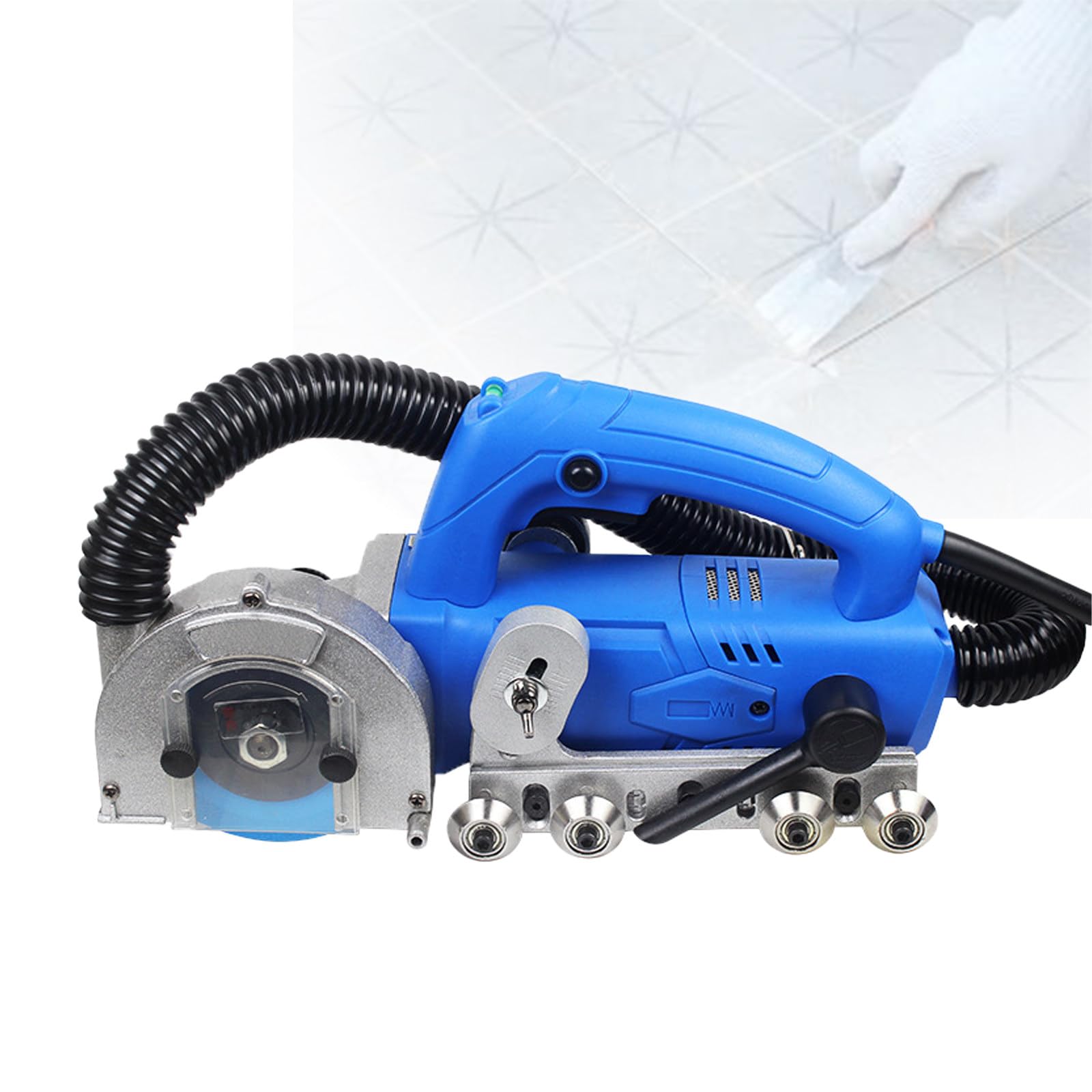Limpiador eléctrico de lechada de azulejos, alta velocidad de 9000 RPM con hoja de sierra para una limpieza eficaz de lechada de azulejos, herramienta de reenrutamiento de suelos, configuración