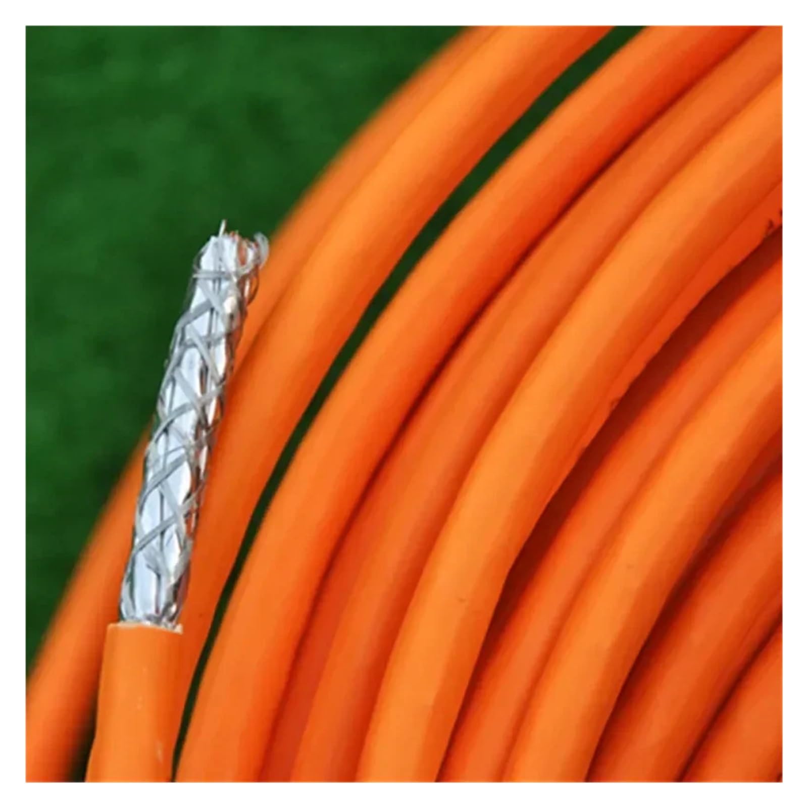 Connecteur RJ45 câble Ethernet Cat 7 Fil réseau Double Blindage 10G Orange Cat7 SFTP Cordon d'installation câbles Internet 23AWG (Size : 100M)