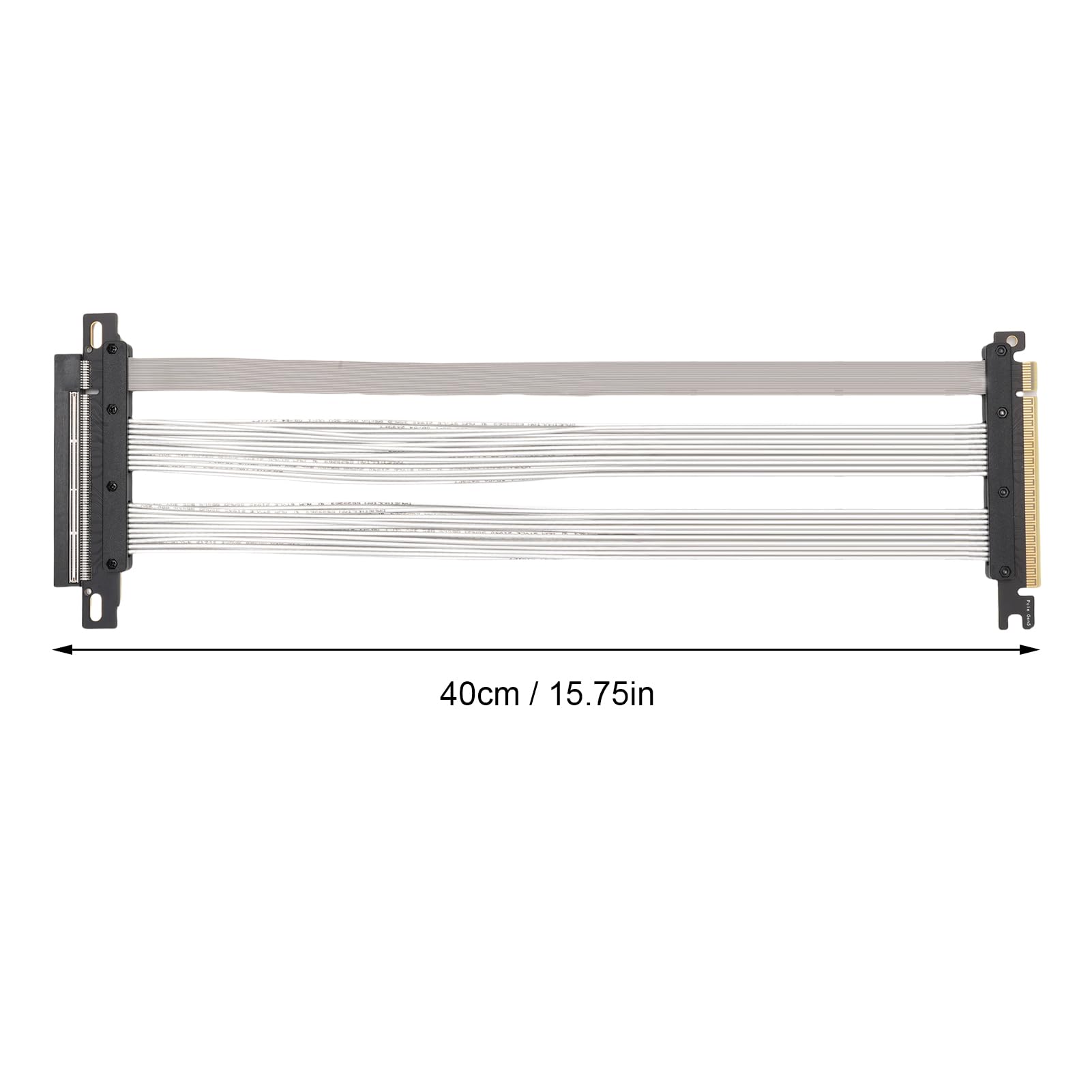Kabel Nośny PCIE 5.0, Kabel Przedłużający GPU 16X dla 5090 RX8900 RX7900XTX, z Uchwytem do Montażu Pionowego dla Obudów PC Serwery AI Chłodzenie Wodne ITX (40cm)