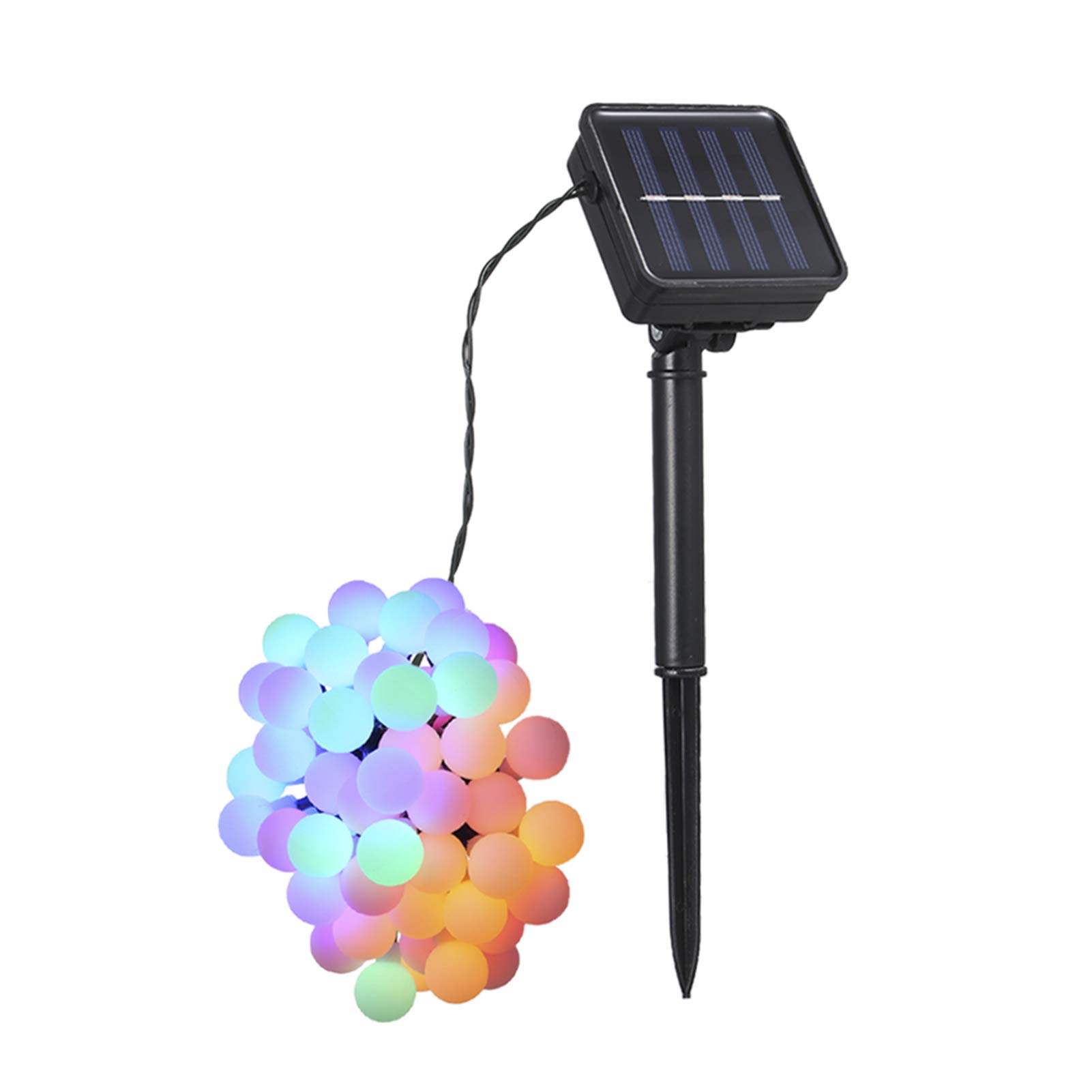 Tomshine Solar Powered 50 LEDs String Light IP44 Water-resistant Outdoor Hanging Fairy Lights House Decoration Ball String Lamp for Holiday Party Living Room Garden Patio RGB
