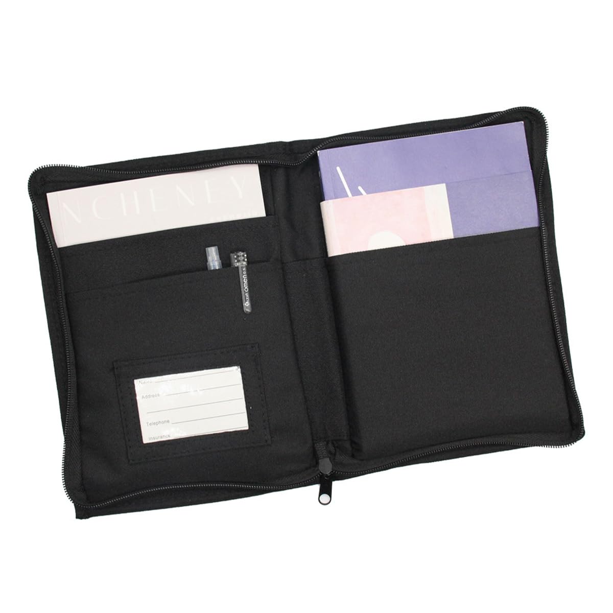 Organizador De Guantera De Coche Carpeta De Documentos Multifuncional Bolsa De Registro Cartera De Manual del Propietario para Facturas Pasaporte