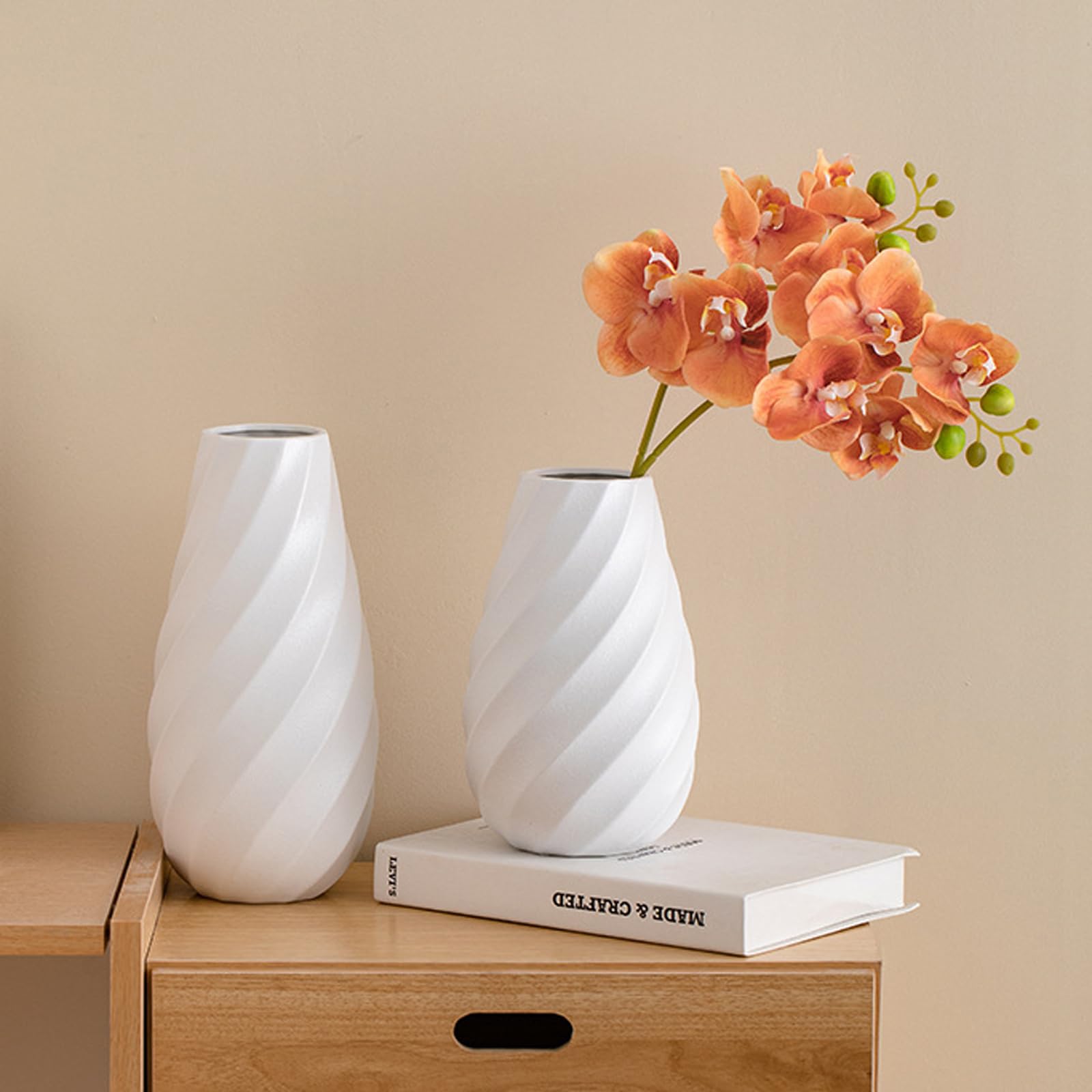 Ceramiczny wazon mały wazon do dekoracji wnętrz mały wazon do rustykalnej dekoracji bohema skandynawska dekoracja salonu stół salon salon dom wiejski,White