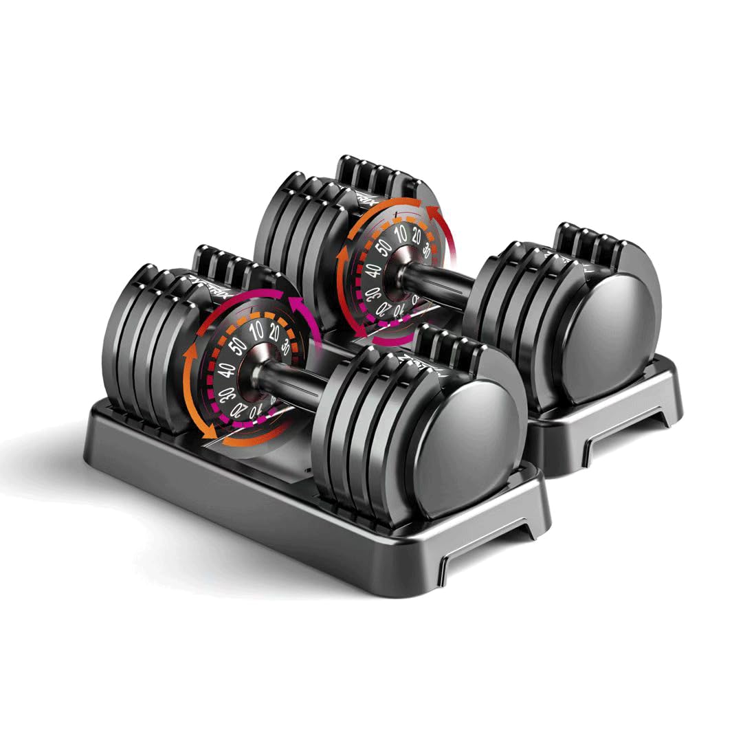KRYPTAL FORCE 50 lb Adjustable Dumbbells