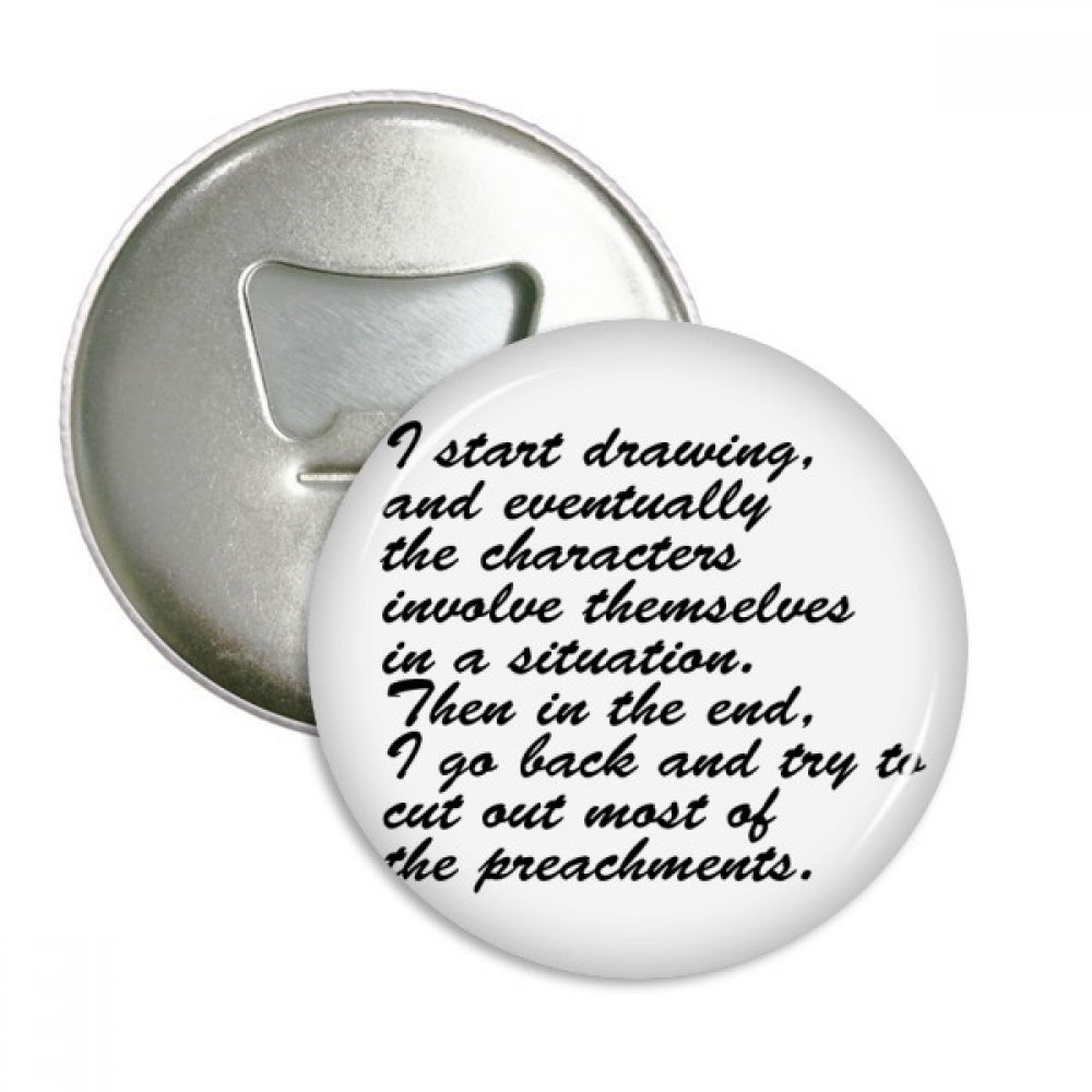 Décapsuleur aimanté et badge bouton rond pour apprendre, lot de 3 pcs