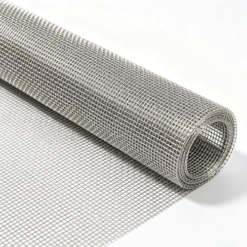 MSJSZP 30 Mesh 304 Stainless Steel Wire Mesh Roll, 0.15mm Wire Diameter, 11.8'x39.4' Rust Proof...