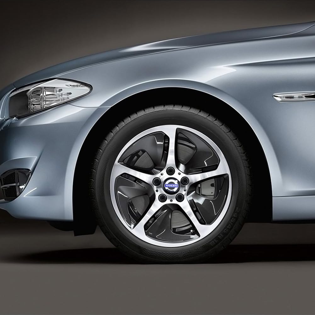 Pegatinas Para Tapacubos De Volvo XC-40, XC-60, XC-70, XC-90 (4 Piezas) - Adhesivo Impermeable Negro, 65mm