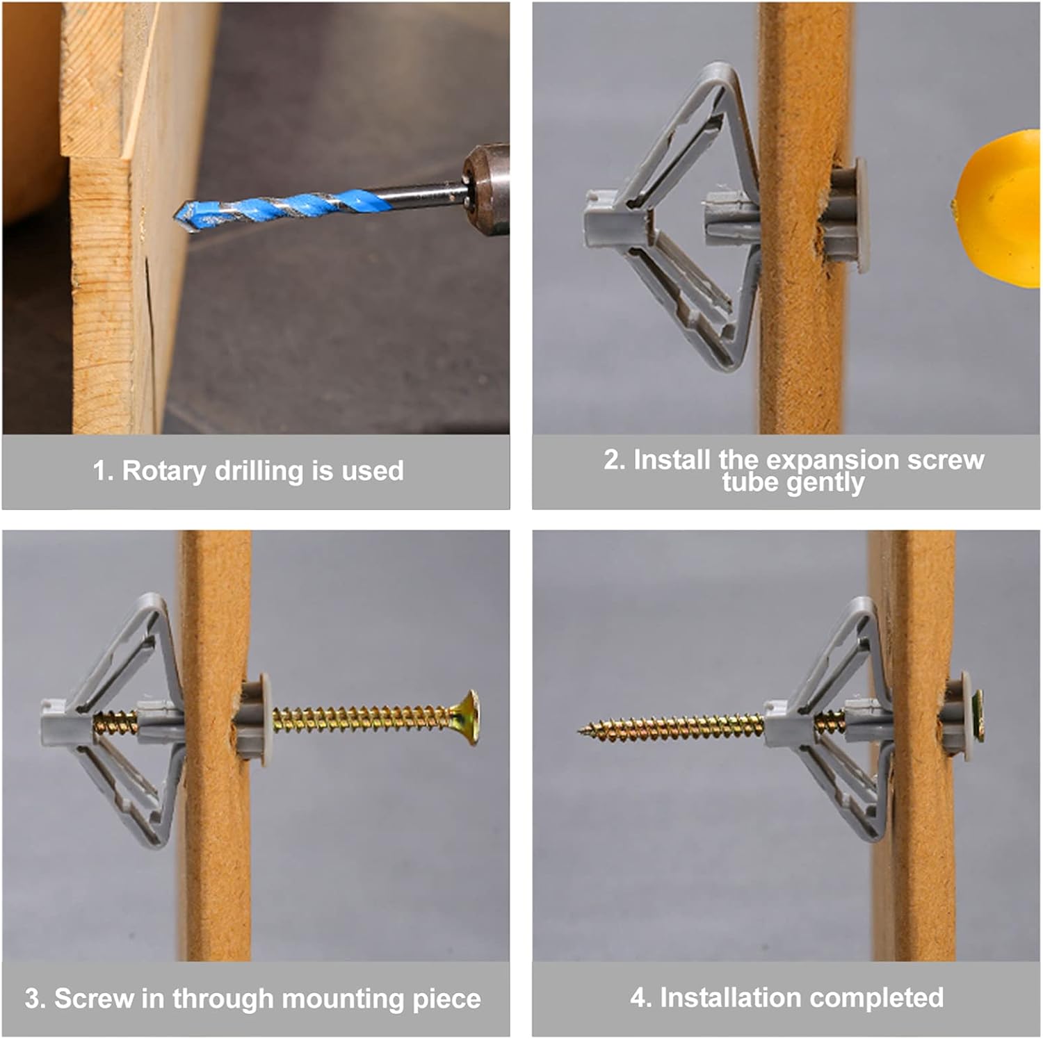 まとめ買い特価 Housoutil 100セット乾式壁アンカーキット中空壁アンカーネジ石膏ボード乾式壁のためのプラグネジ蝶の拡張チューブパイプ石膏タイルm8 Www Tonna Com