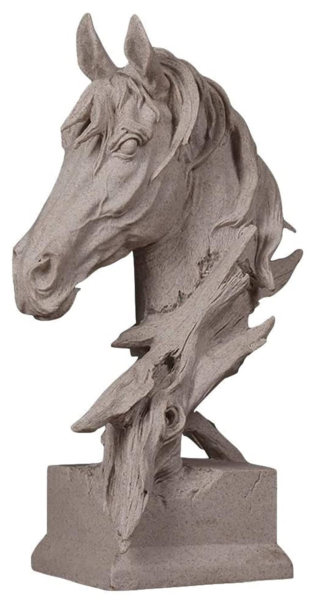 Creative Gifts for Home Office Desktop Home Decoration Sculpture Ornaments Large Horse Head Statue,Resin Sandstone Figurine, Feng Shui Decor Sculpture,Garden Home and Office Business Gift,Small Stock