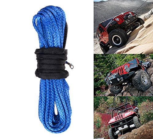 Astra Depot Blue 3/16 X 50 Foot Atv Utv Truck Winch Rope Warn Compatable #TOP1