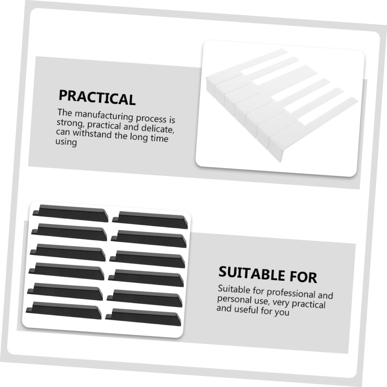 Toyvian 88pezzi Copritasti Per Pianoforte Sostitutivi Per Tasti Accessori e Forniture Per Riparazione Adatti Per Professionale e Personale