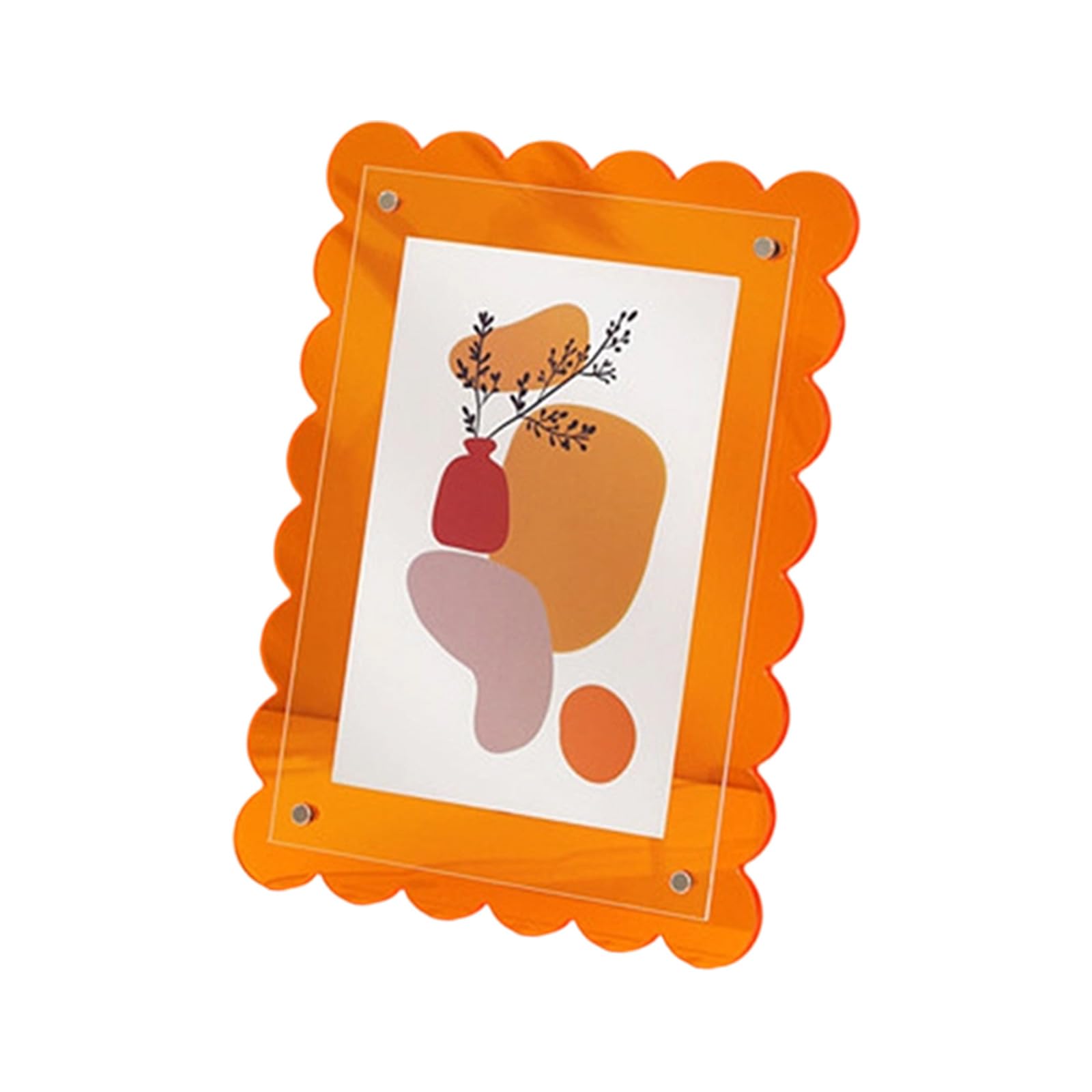 Whoasyst Waves Shape Photo Frames Desktop Displays Acrylic Picture Frames Clear Picture Frame Holder for Home Decors Desktop Decorations
